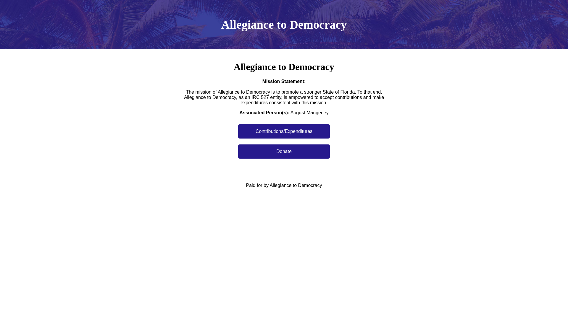 website screenshot of https://allegiancetodemocracy.pages.dev/