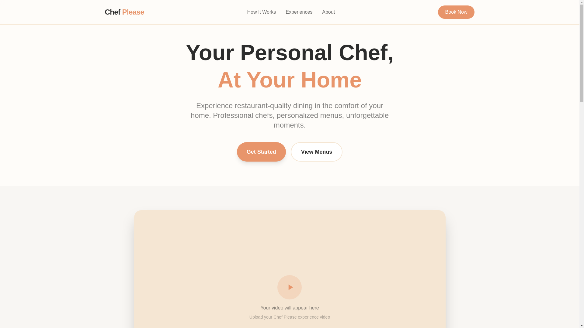 website screenshot of https://chefplease.co/
