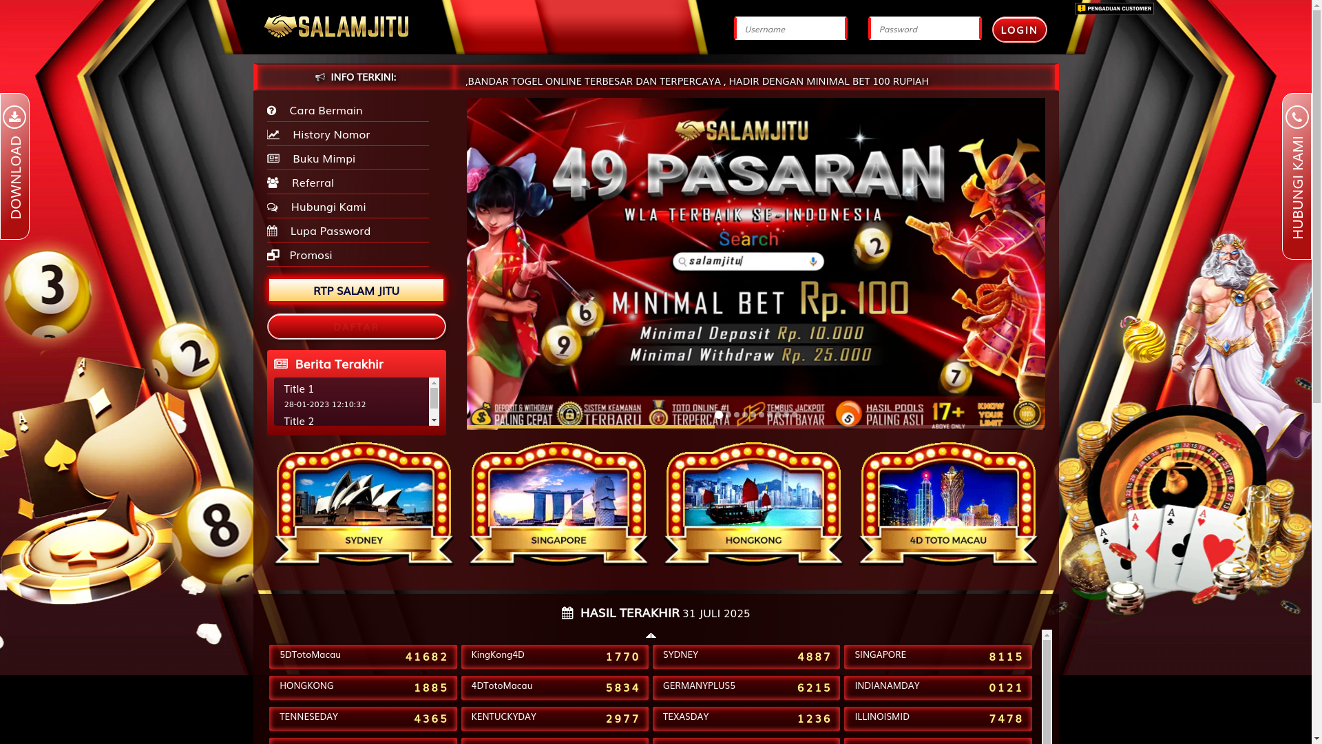 website screenshot of https://salamjari.pro/