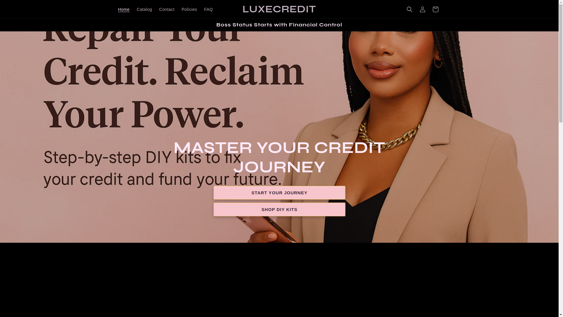 website screenshot of https://luxecredit.store/
