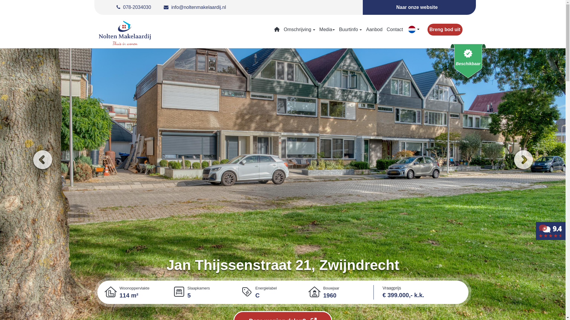 website screenshot of https://janthijssenstraat21.nl/