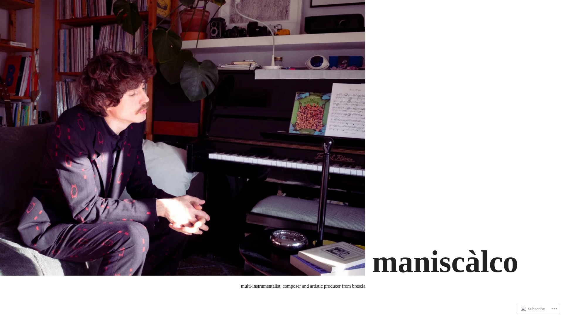 website screenshot of https://maniscalco.info/