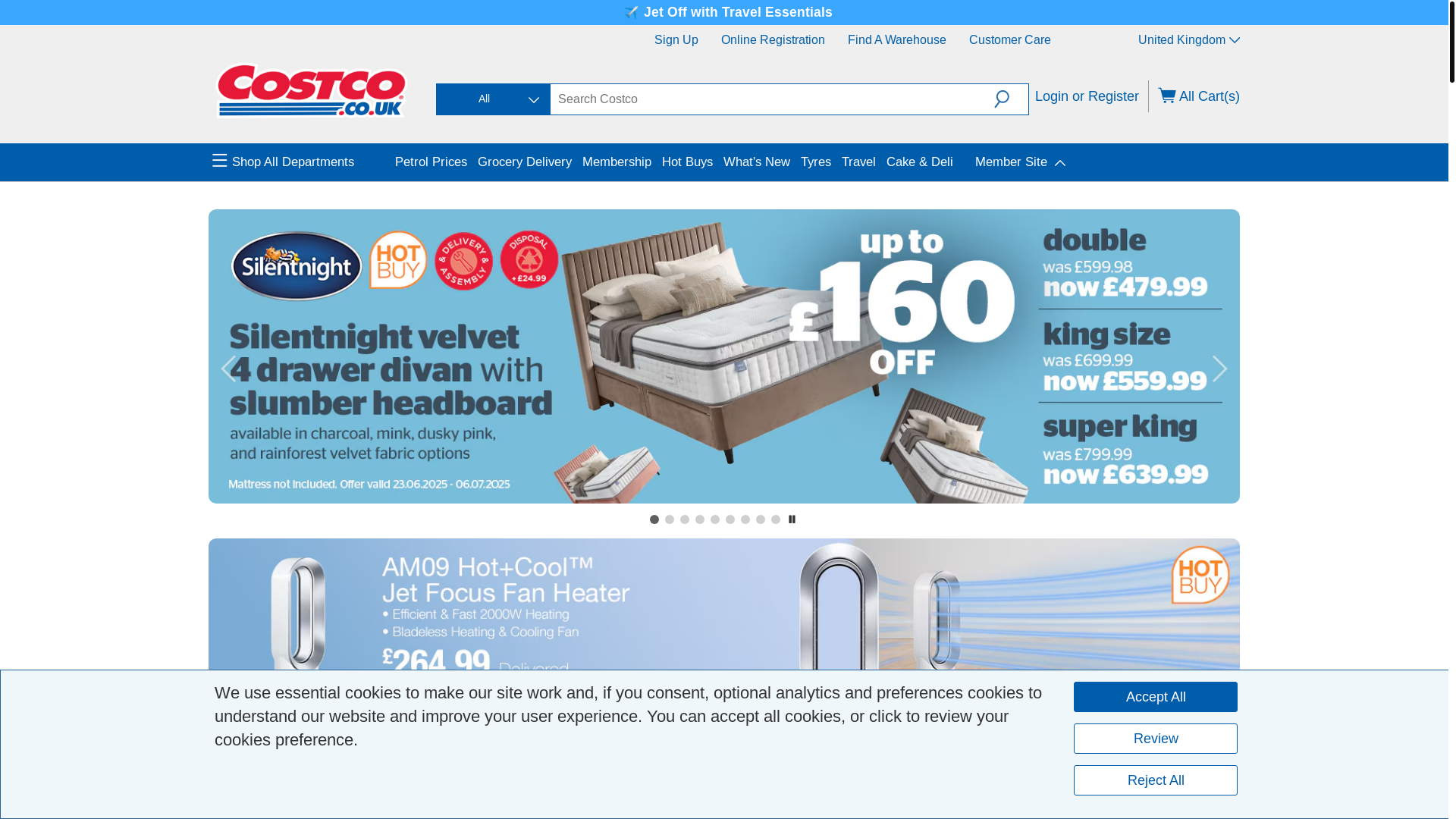 website screenshot of https://costco.co.uk/