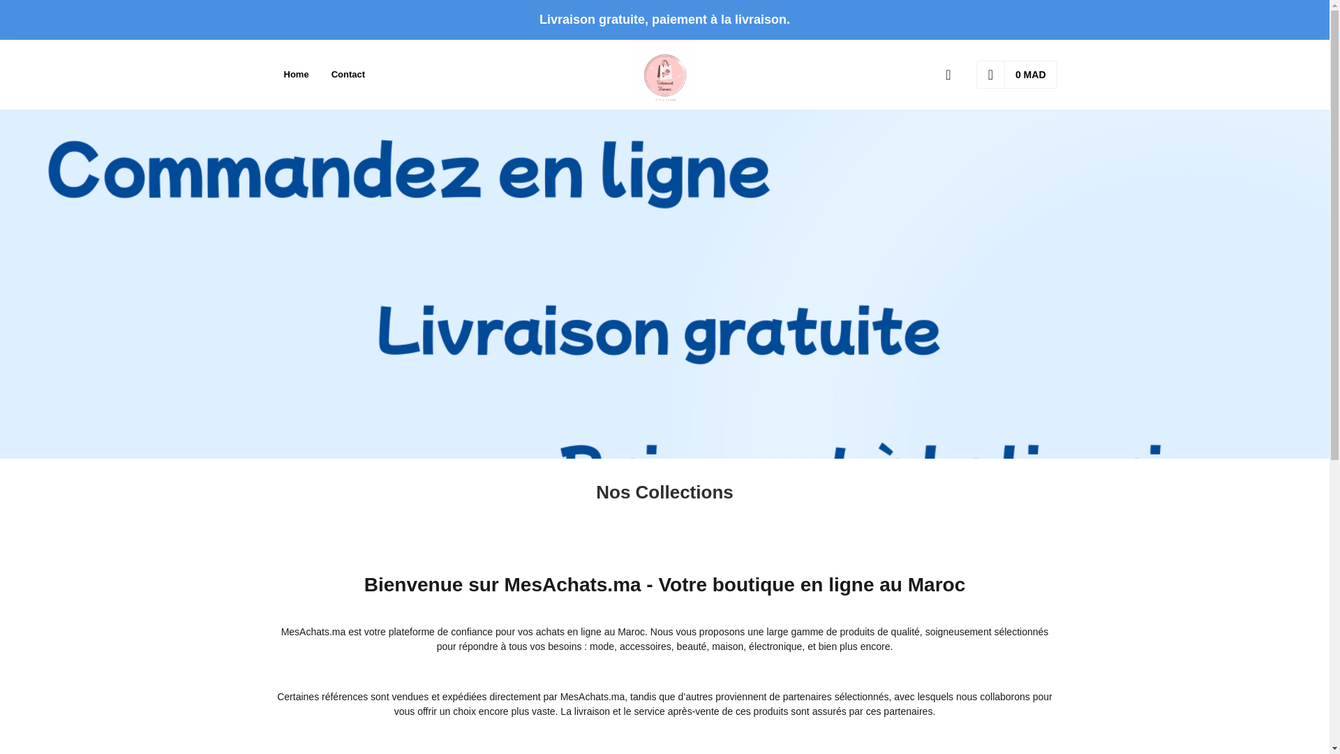 website screenshot of https://vetementfemme.ma/