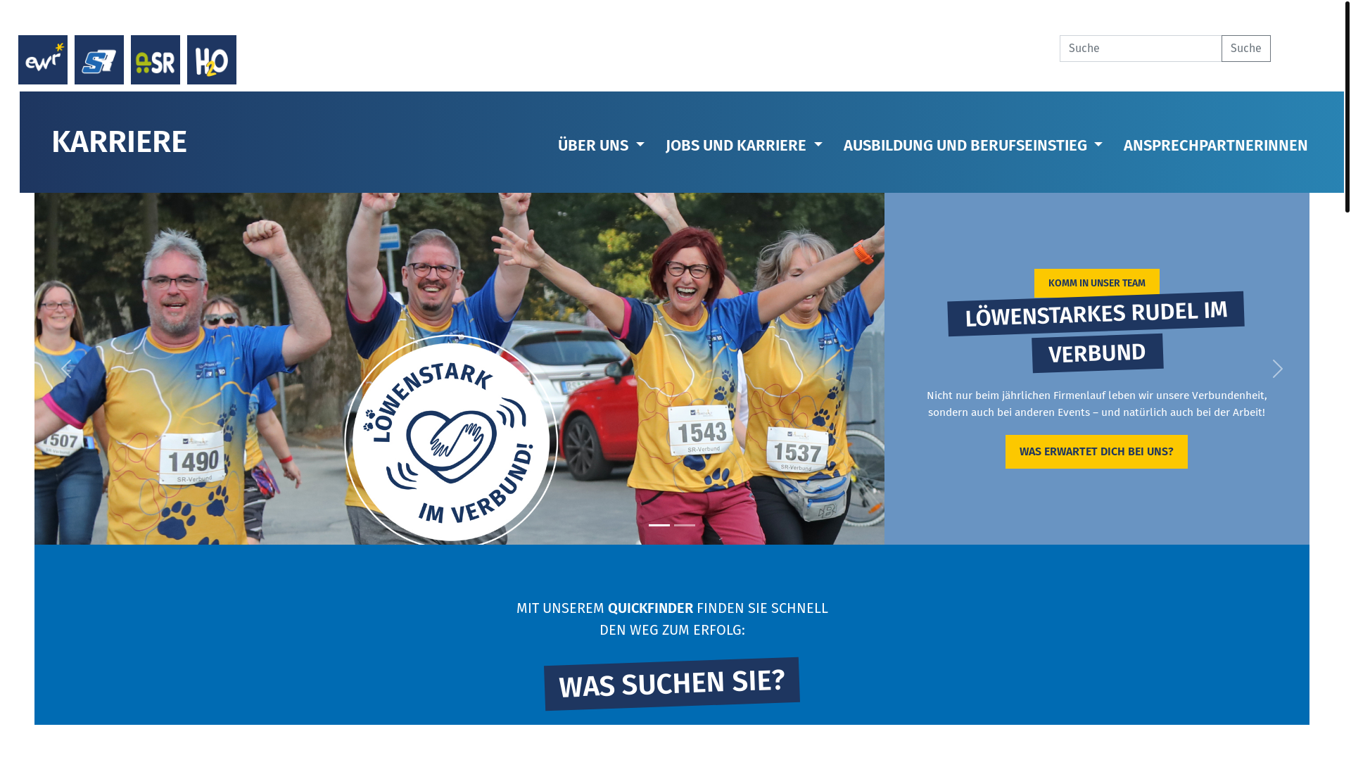 website screenshot of https://www.sr-karriere.de/