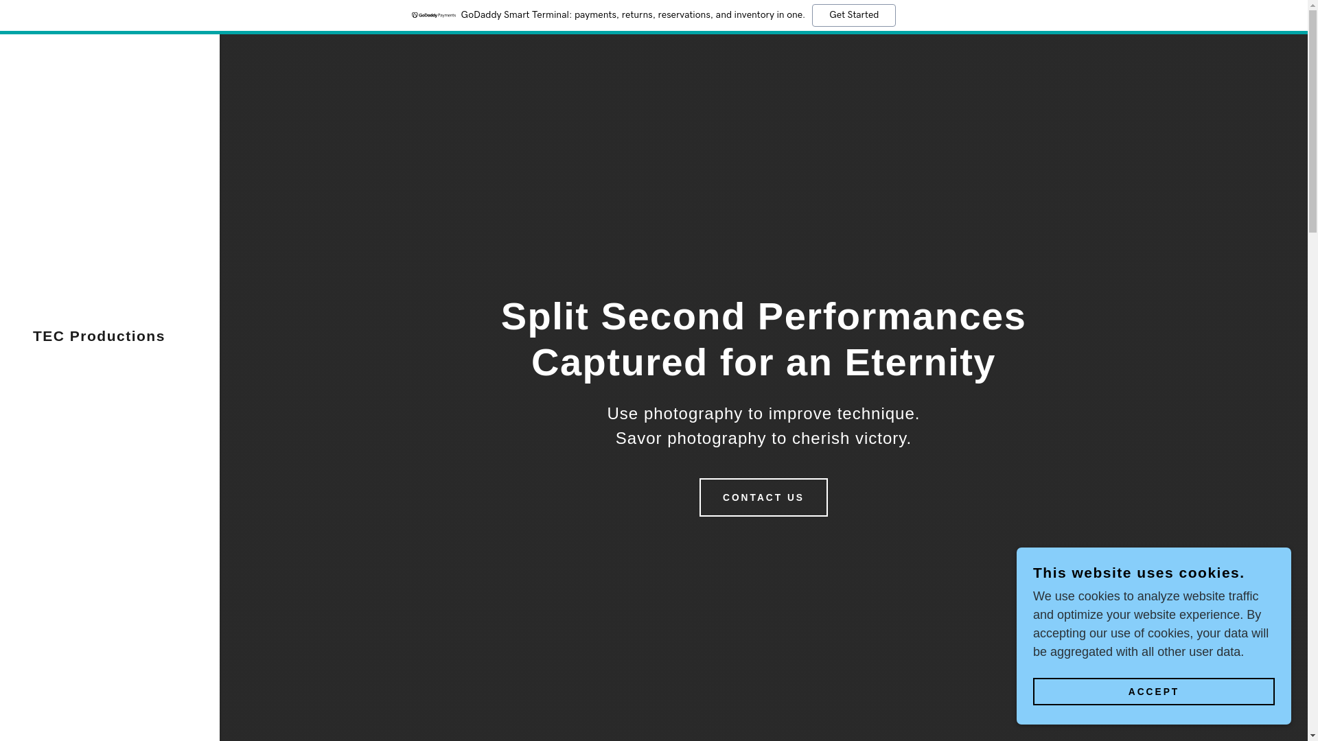 website screenshot of https://tecornerproductions.com/