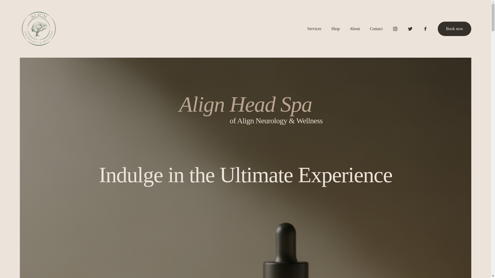 website screenshot of https://alignheadspa.com/