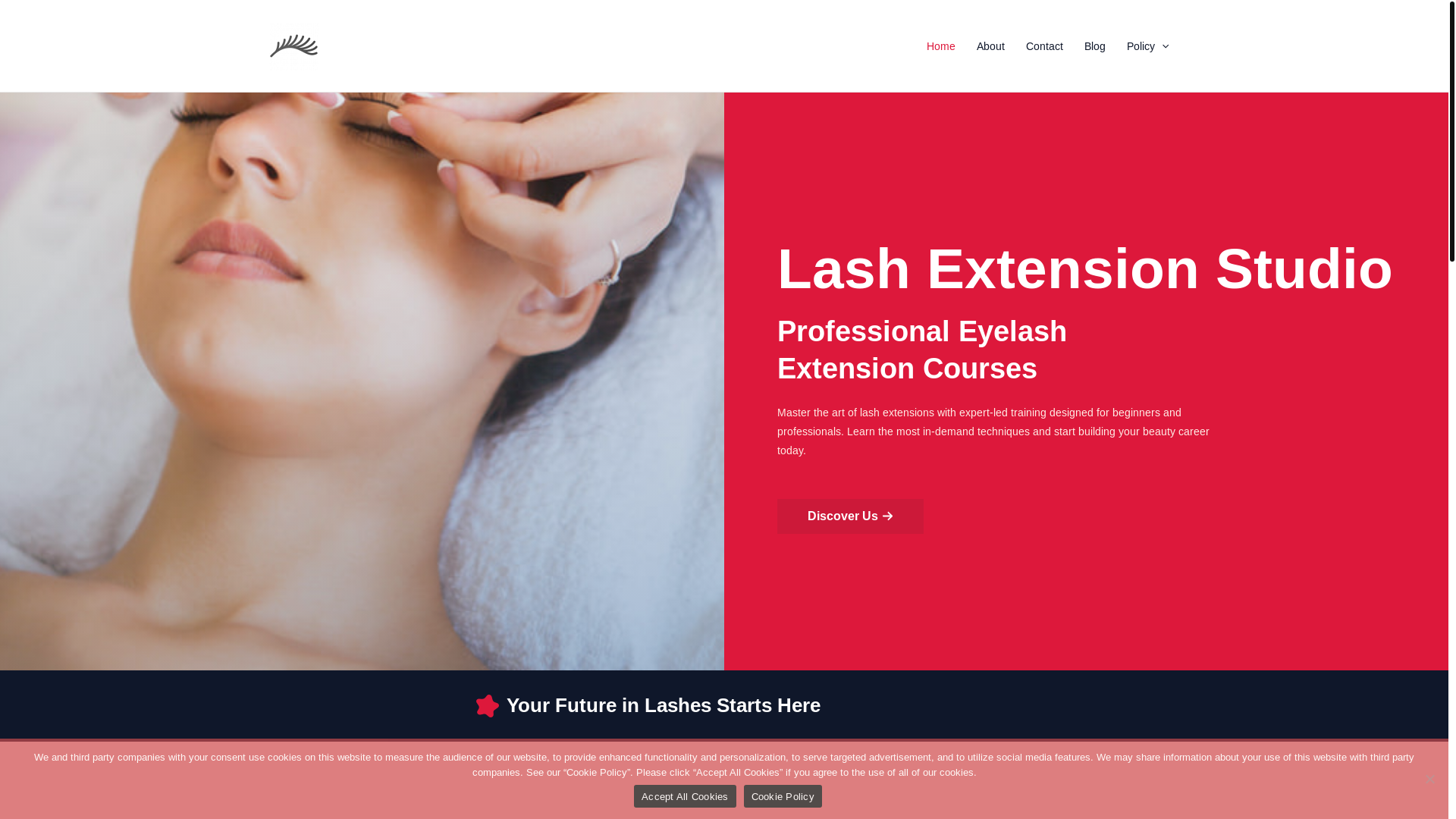 website screenshot of https://lashextension-studio.com/