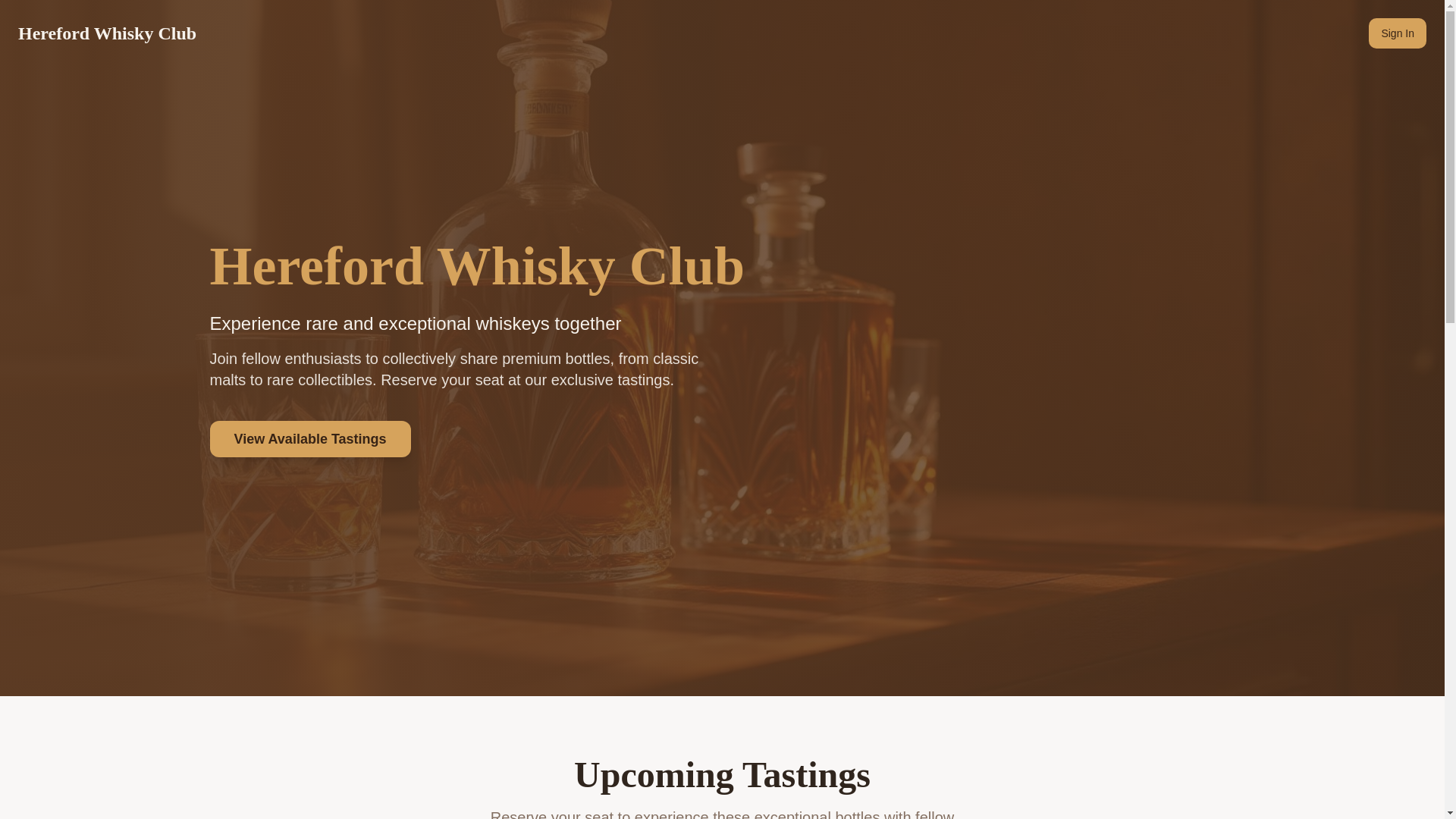 website screenshot of https://herefordwhisky.co.uk/