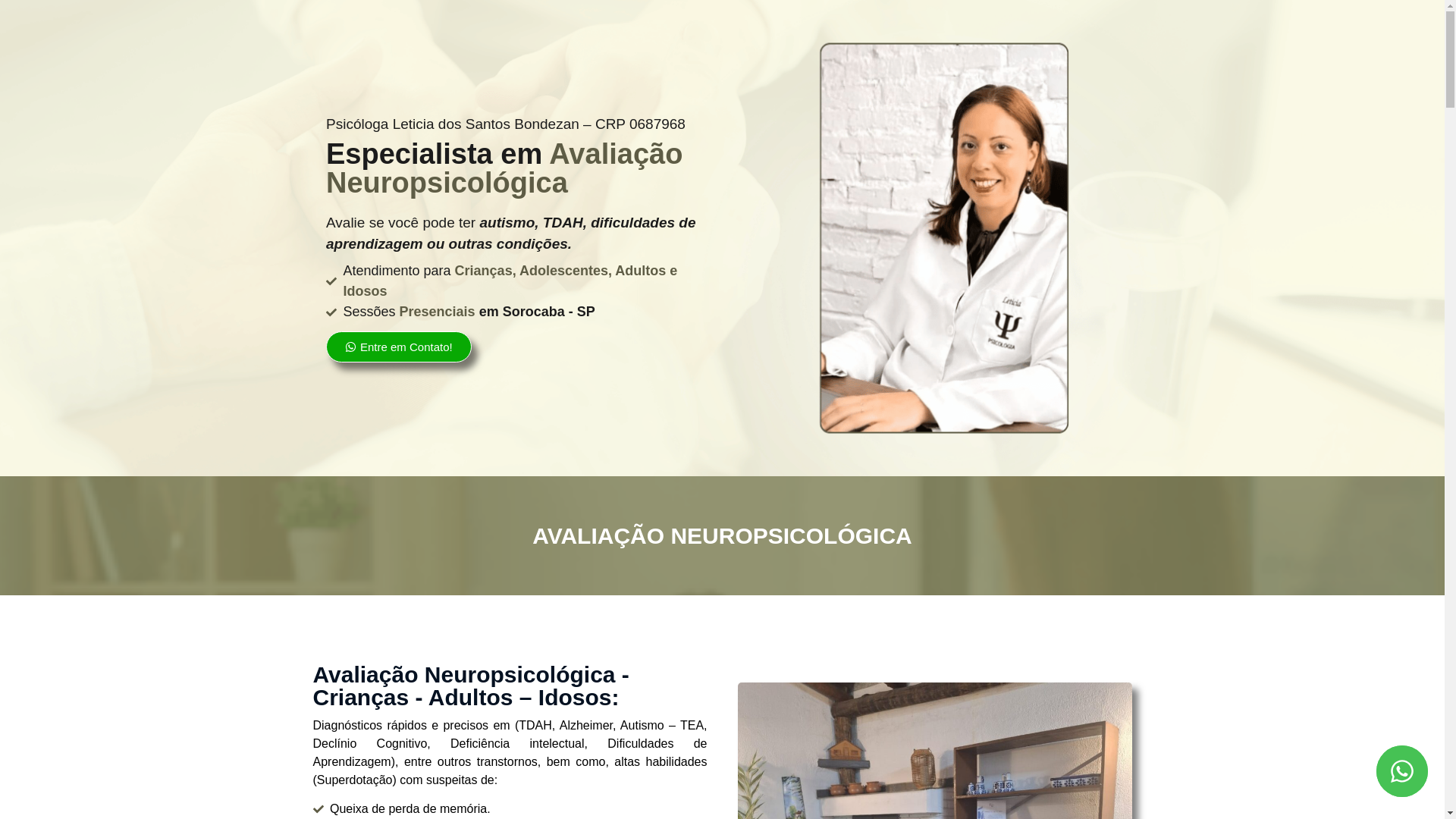 website screenshot of https://neuropsileticiabondezan.com.br/