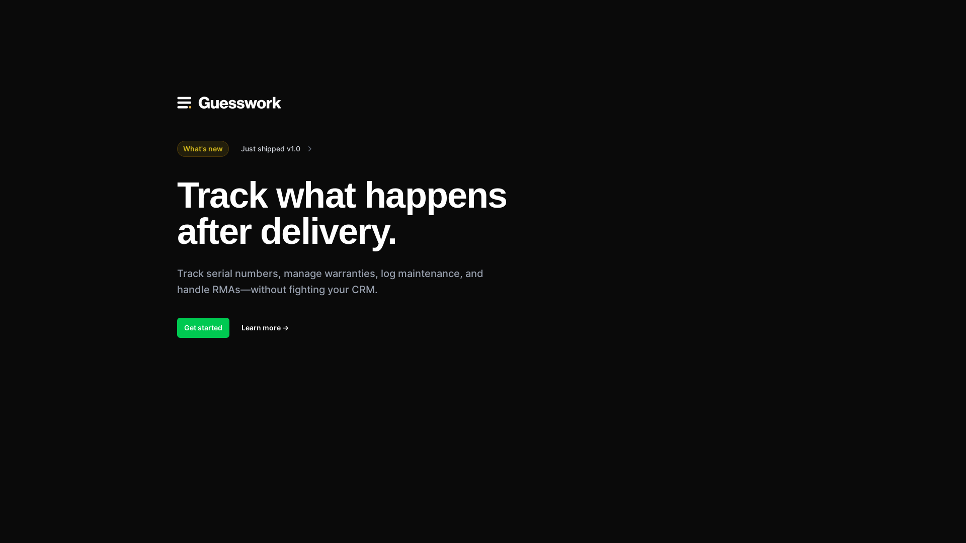 website screenshot of https://guesswork.so/
