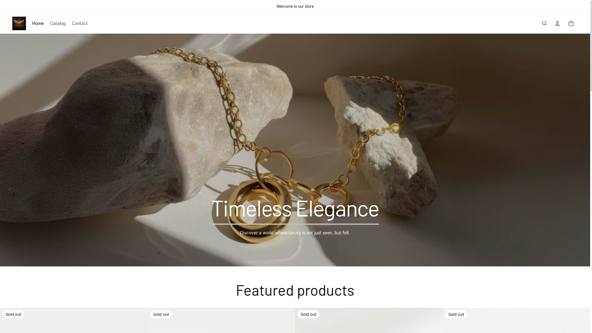 website screenshot of https://anfairyjewellery.com/