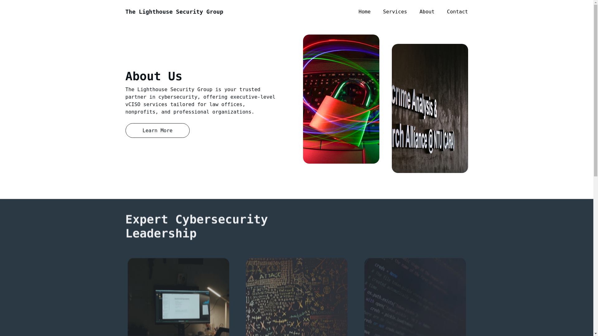 website screenshot of https://thelighthousesecuritygroup.com/
