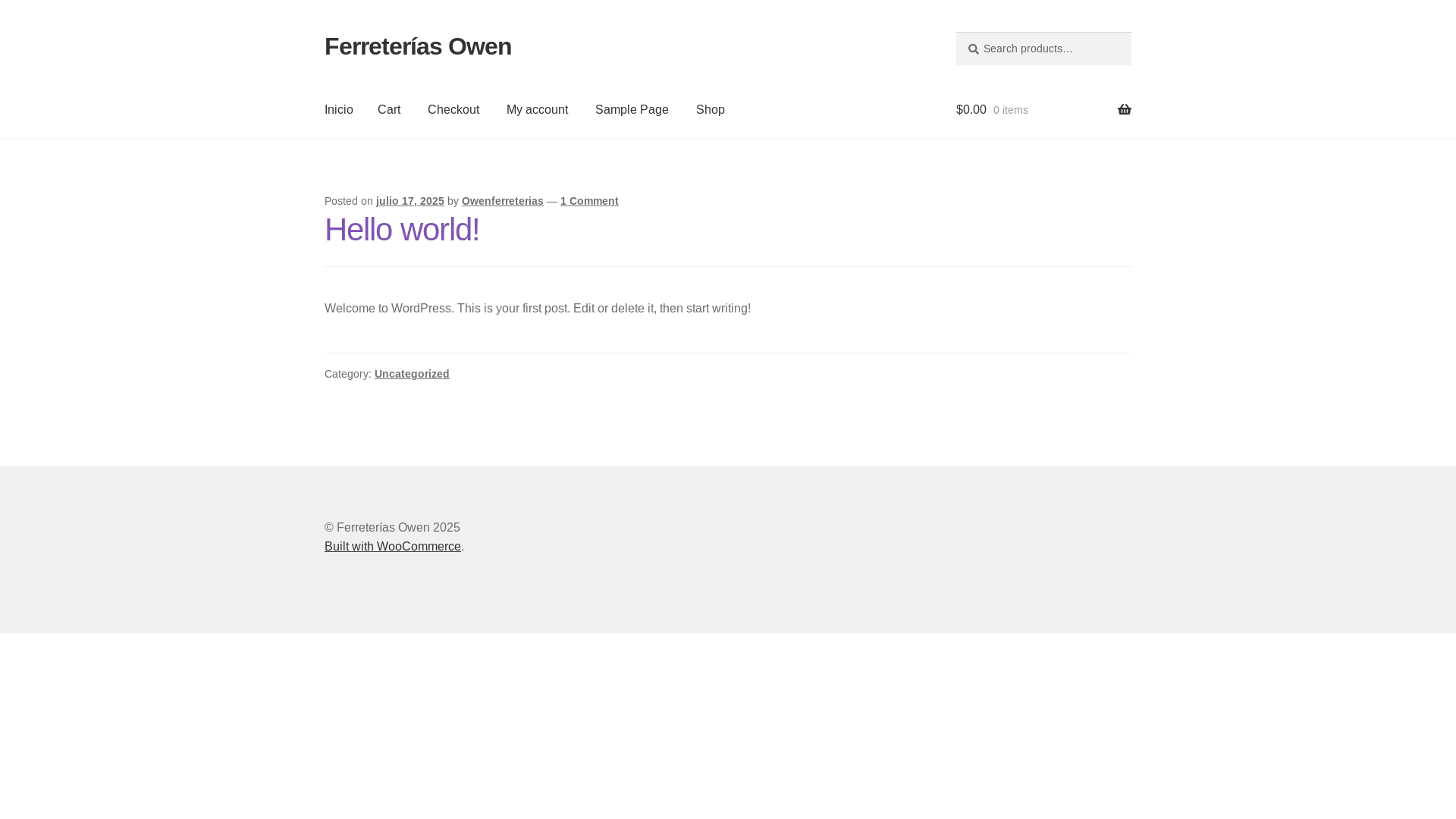 website screenshot of https://owenferreterias.com/