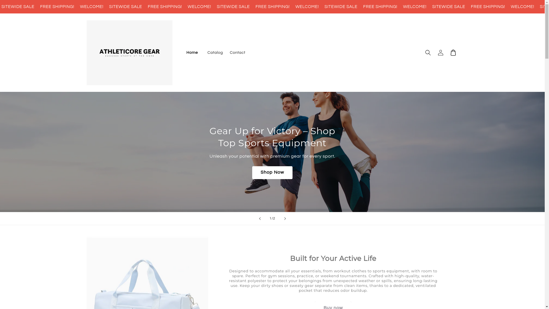 website screenshot of https://athleticoregear.store/