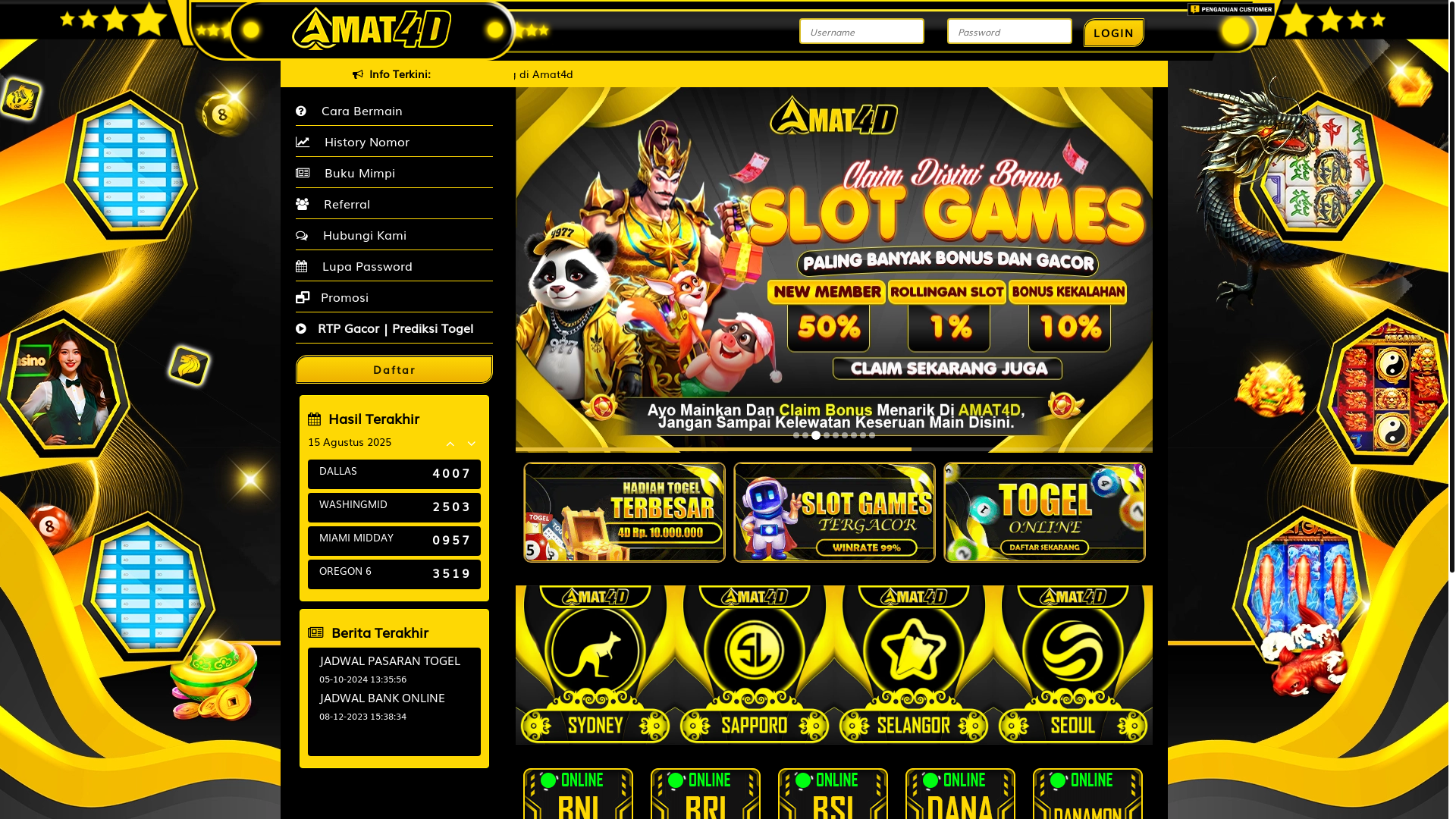 website screenshot of https://cahaya038.store/