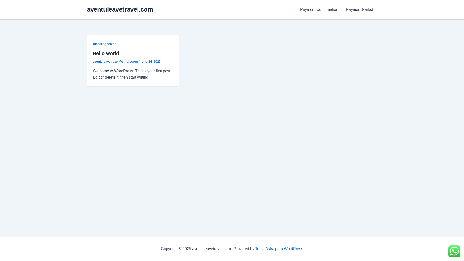 website screenshot of https://aventuleavetravel.com/