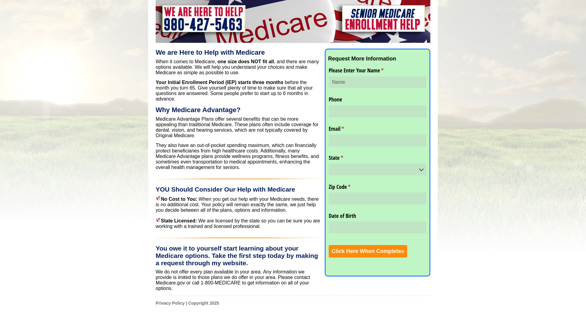 website screenshot of https://turning65mississippimedicaremadeeasy.com/