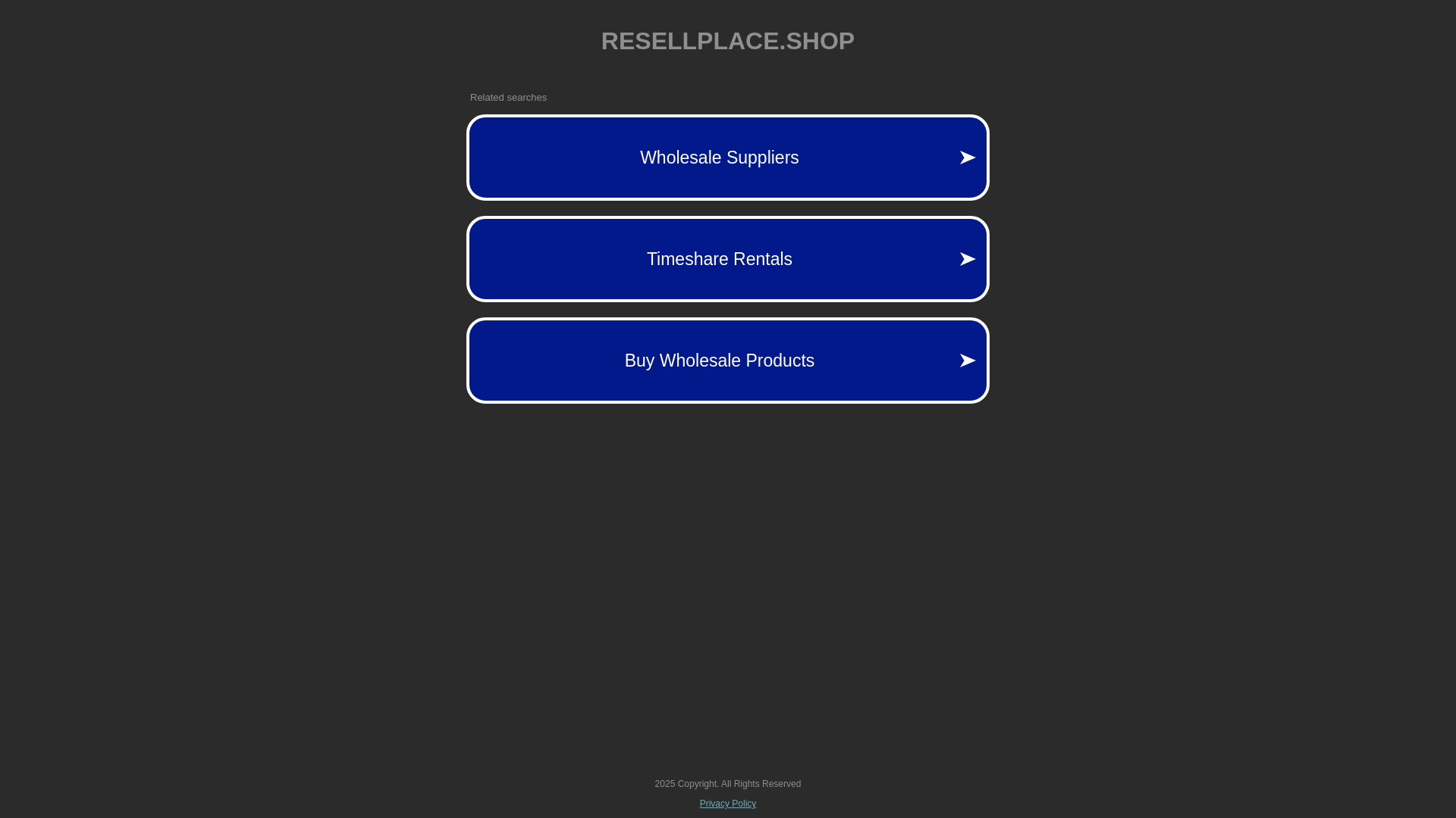website screenshot of https://resellplace.shop/