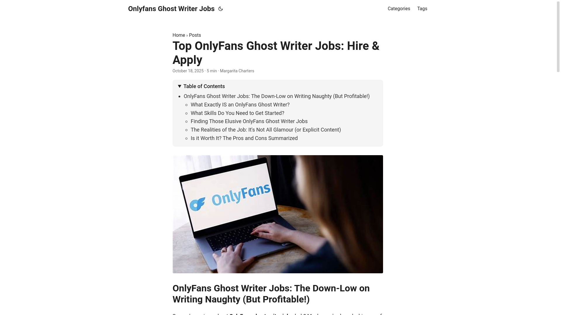 website screenshot of https://onlyfans-ghost-writer-jobs.pages.dev/