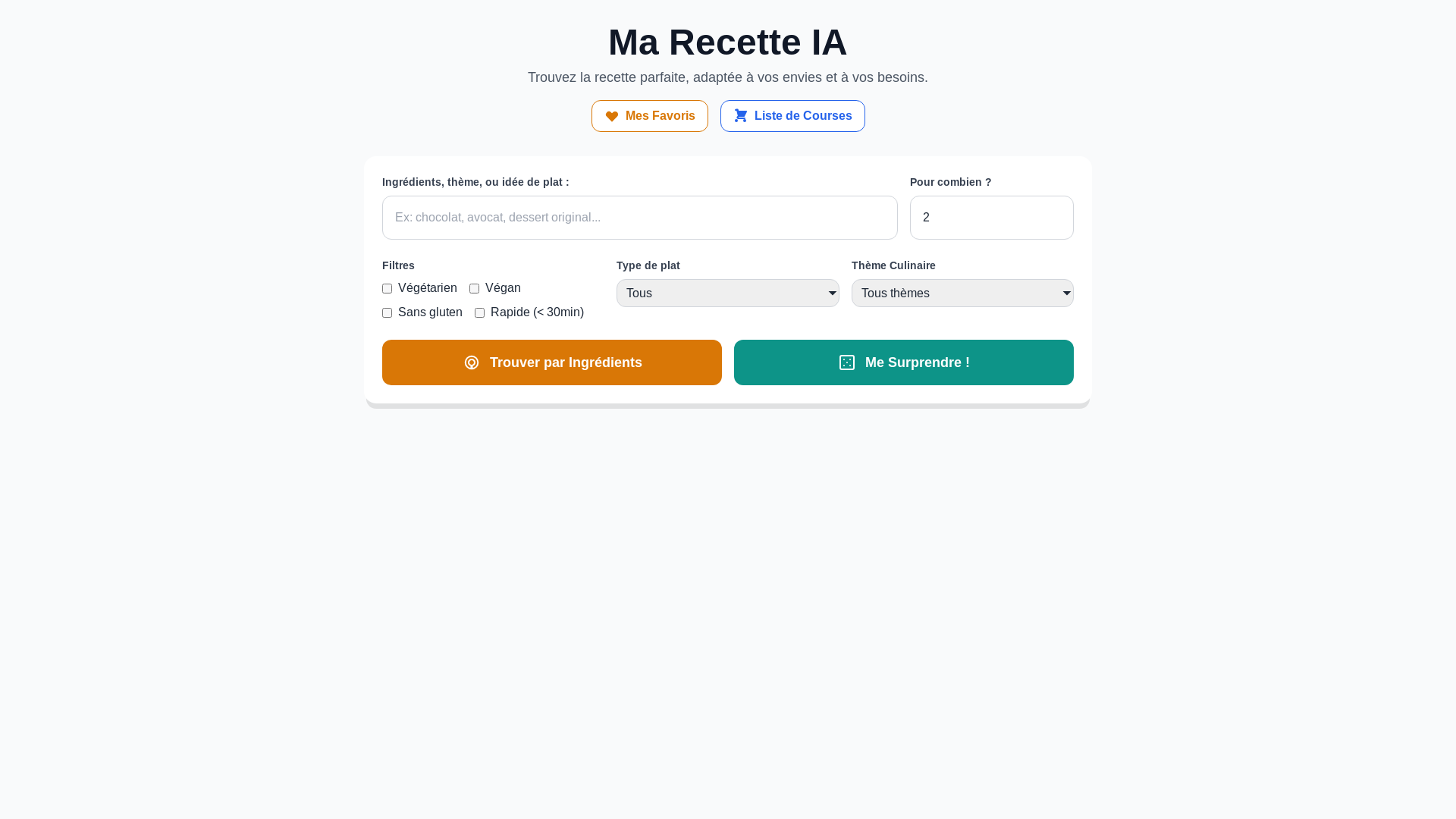 website screenshot of https://ma-recette-ia.com/