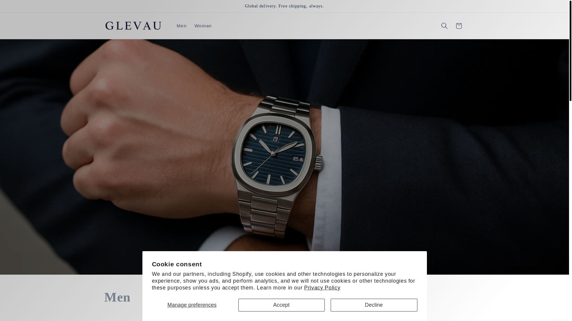 website screenshot of https://glevau.com/