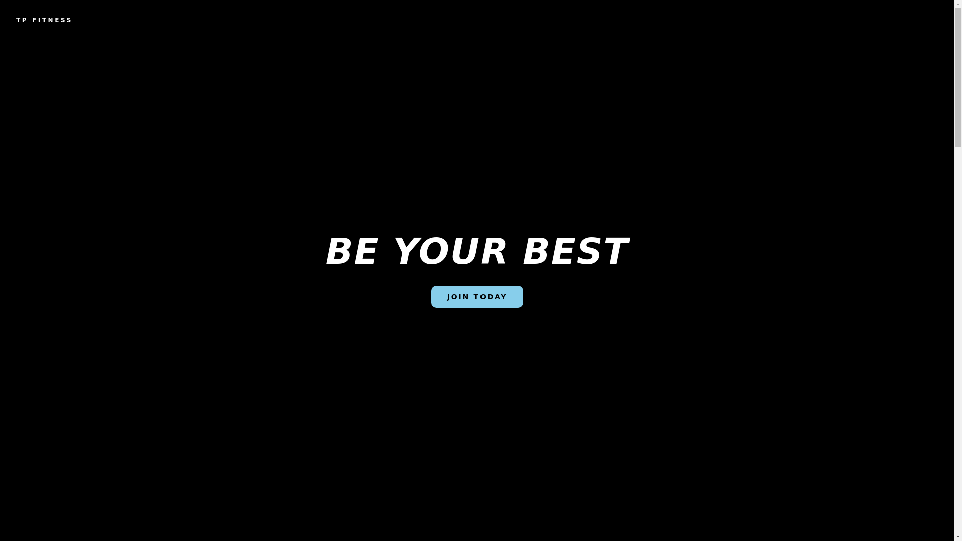 website screenshot of https://tpfitness.net/