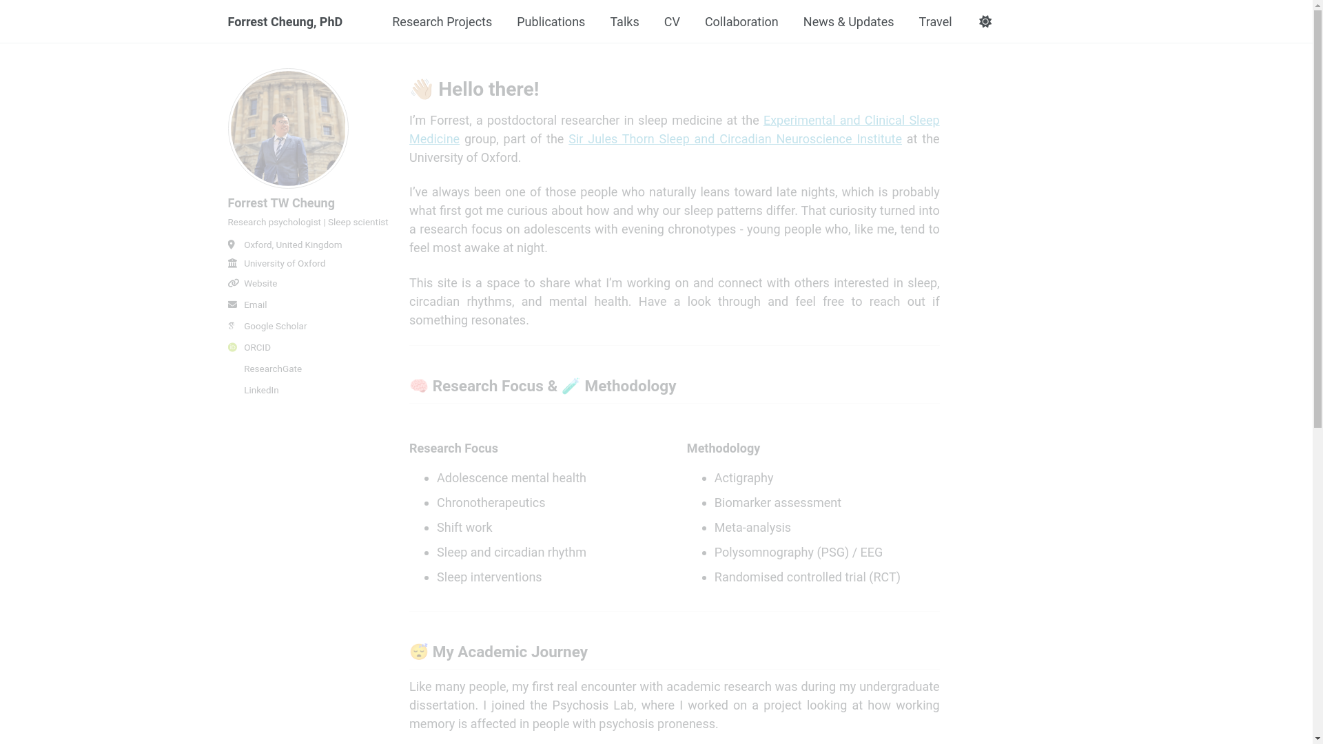 website screenshot of https://forrestcheung.com/