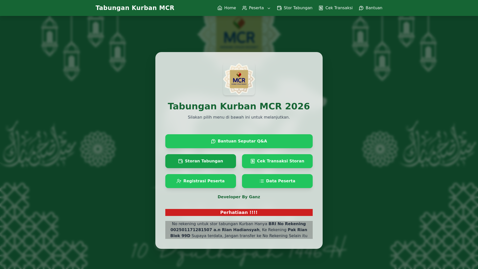 website screenshot of https://mcrkurban.pages.dev/