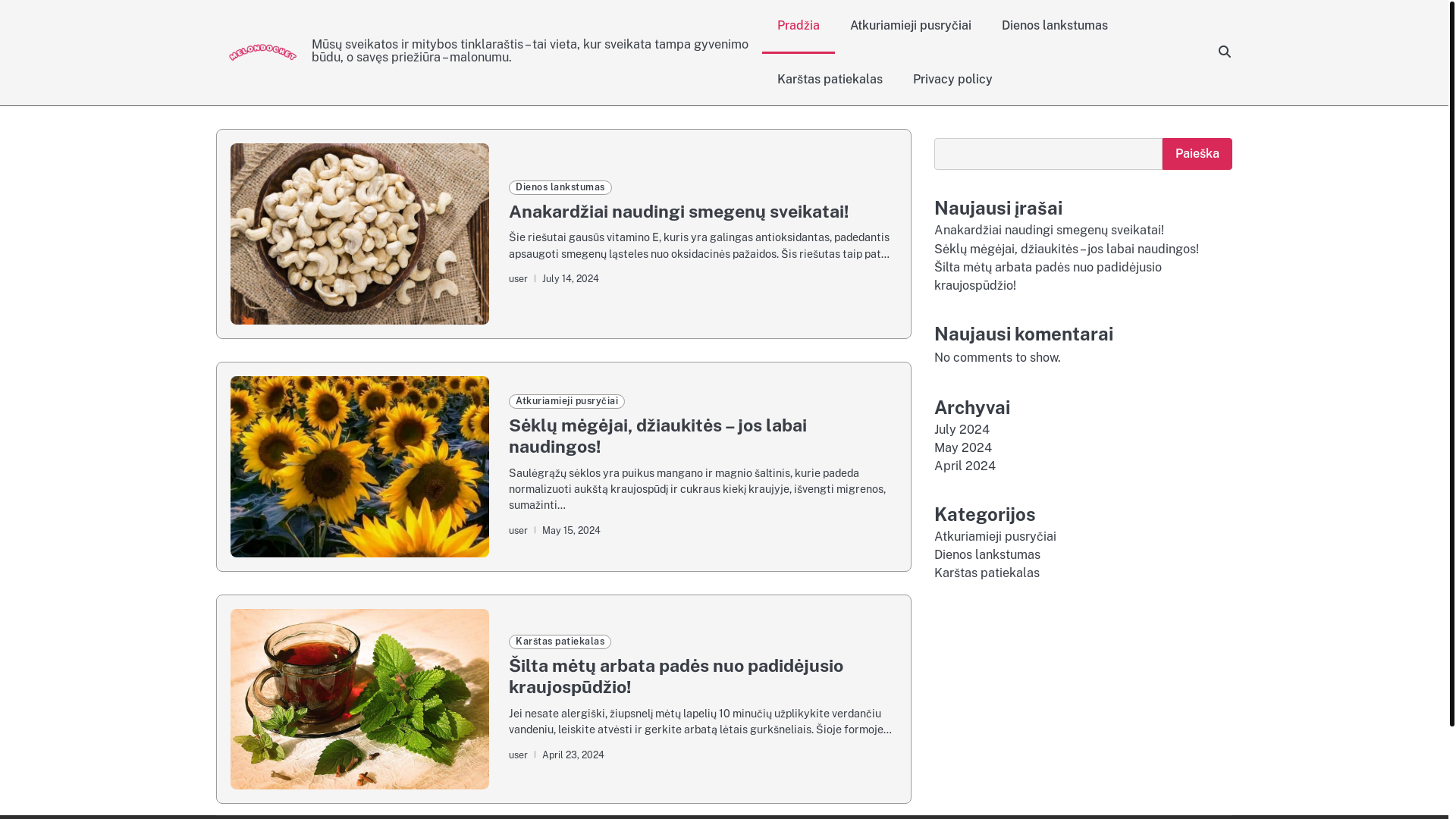 website screenshot of https://melondocket.org/