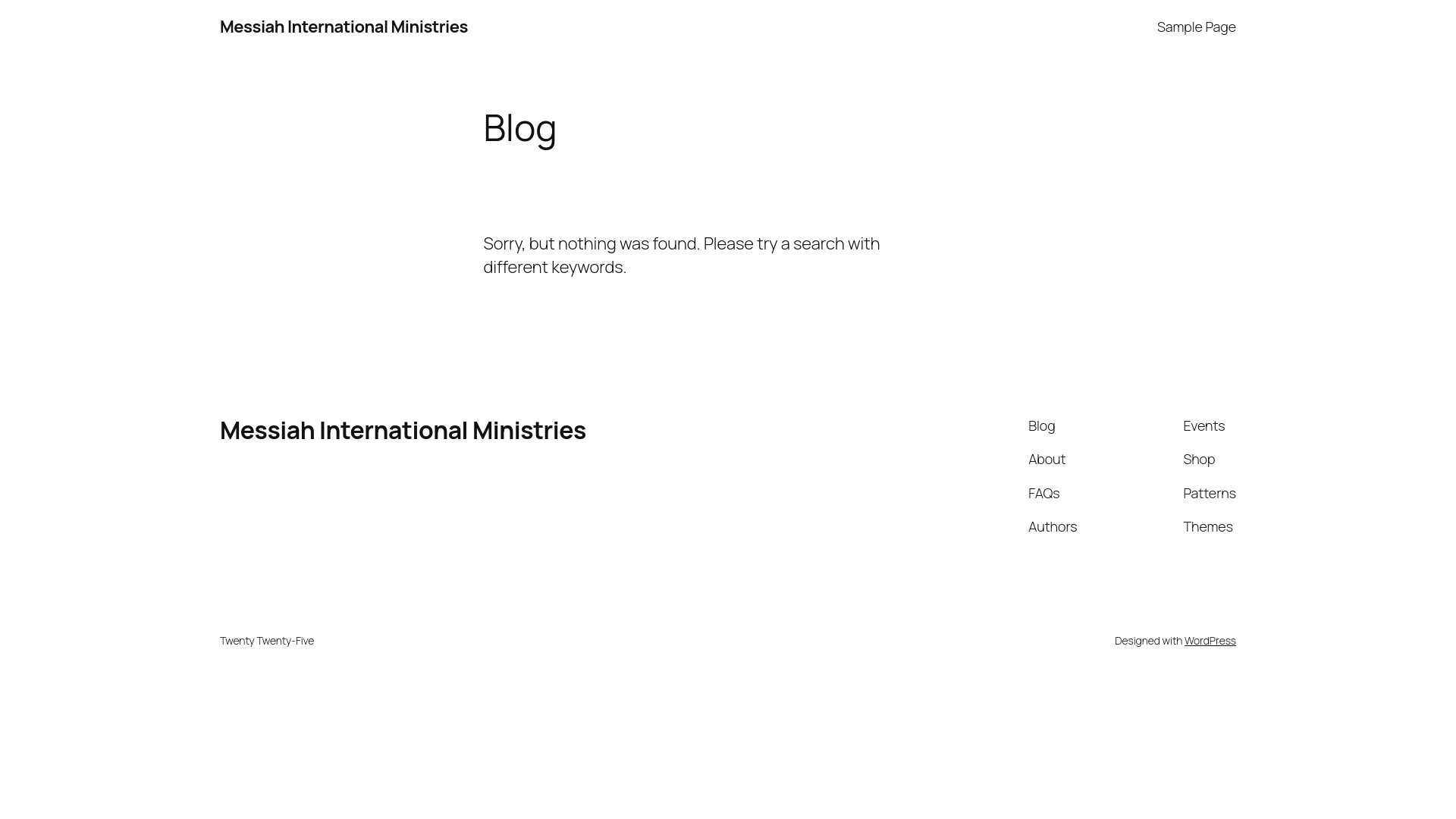website screenshot of https://messiahinternationalministries.com/