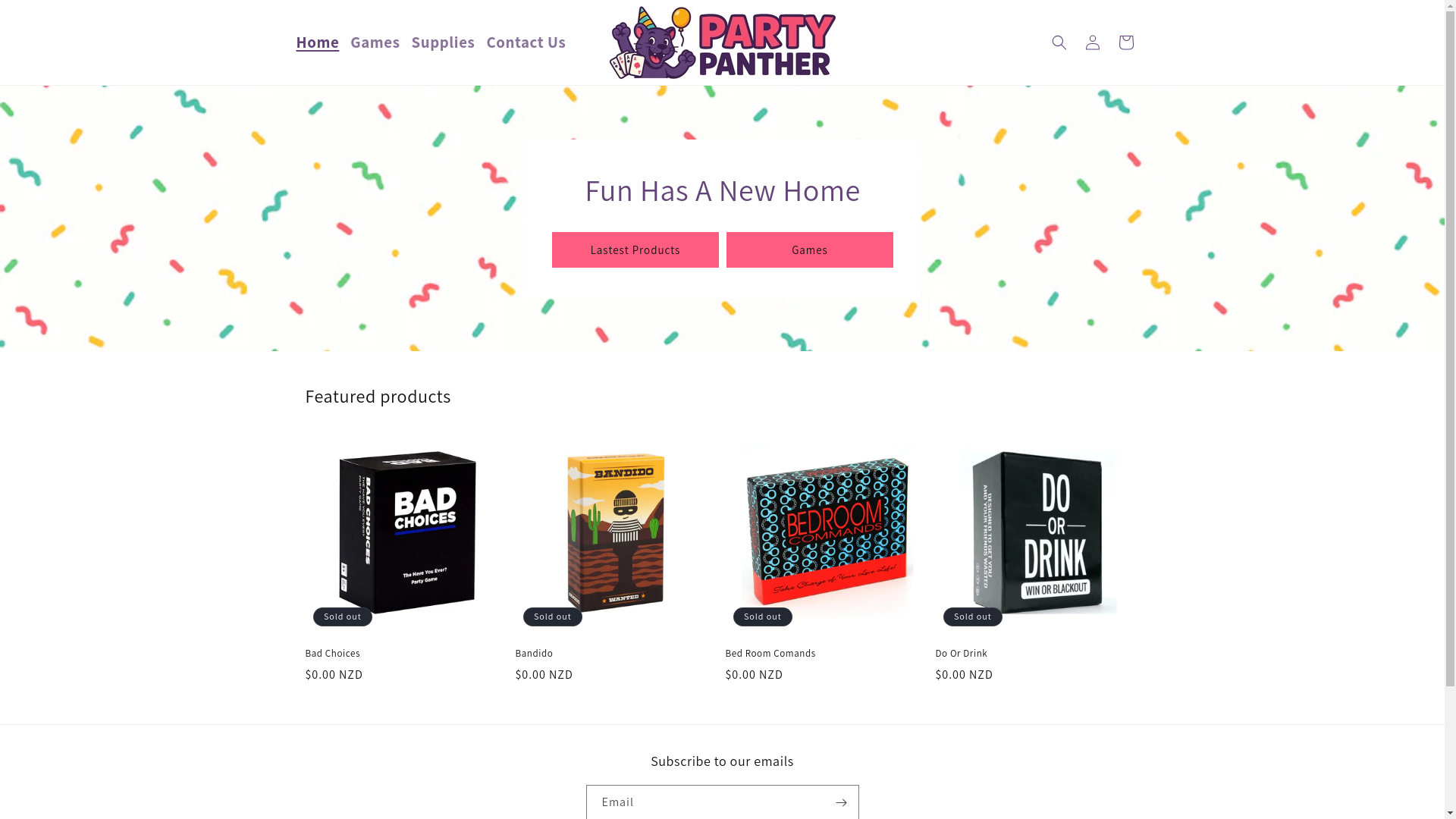 website screenshot of https://partypanther.fun/