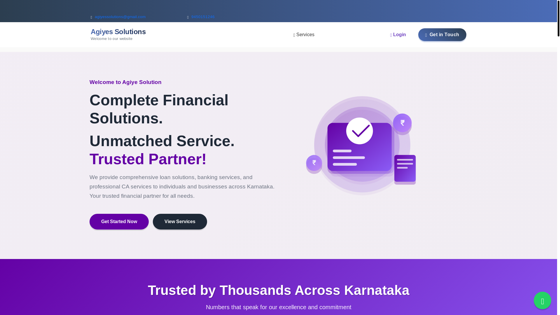 website screenshot of https://agiyessolution.com/