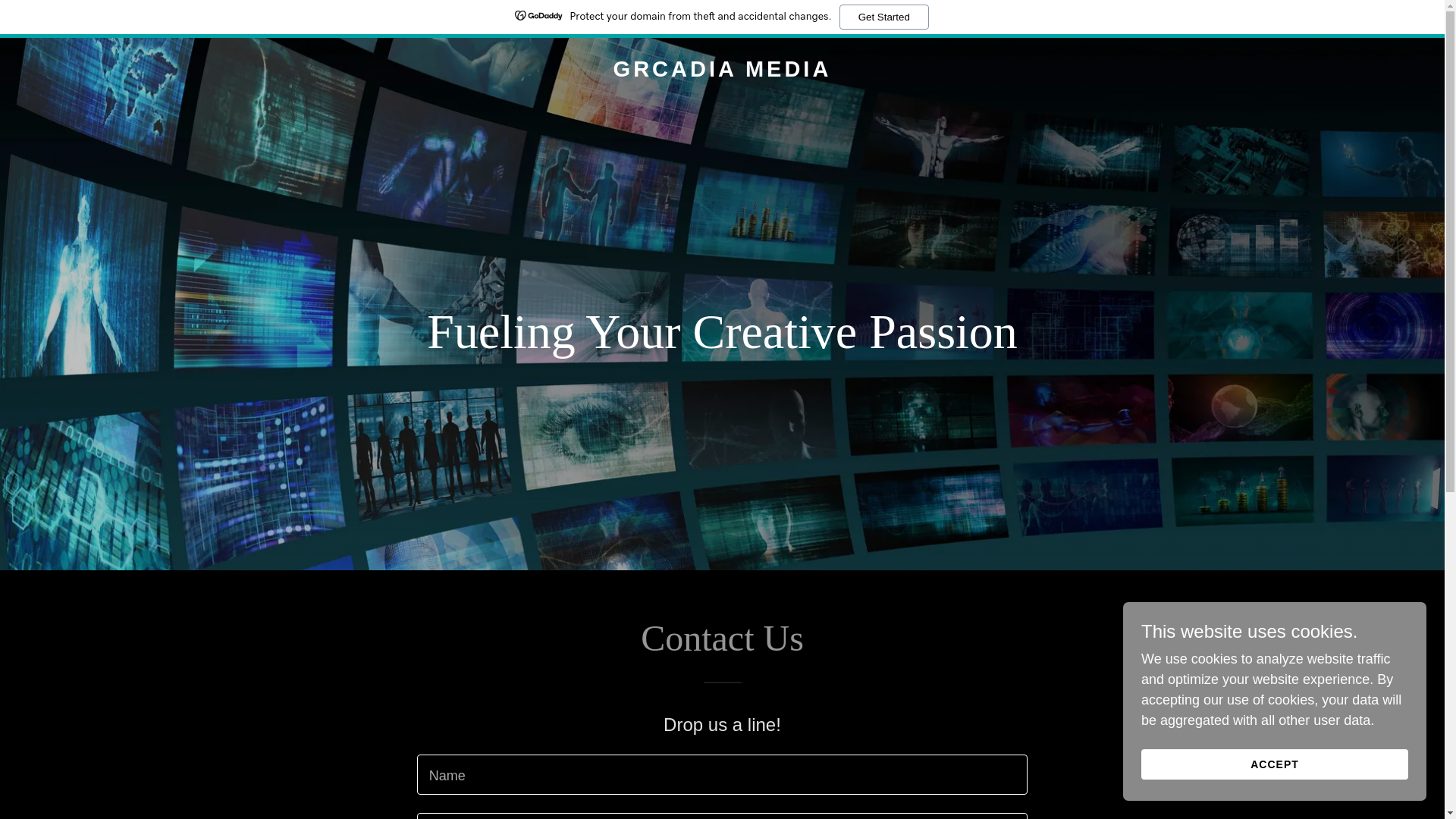 website screenshot of https://grcadiamedia.com/