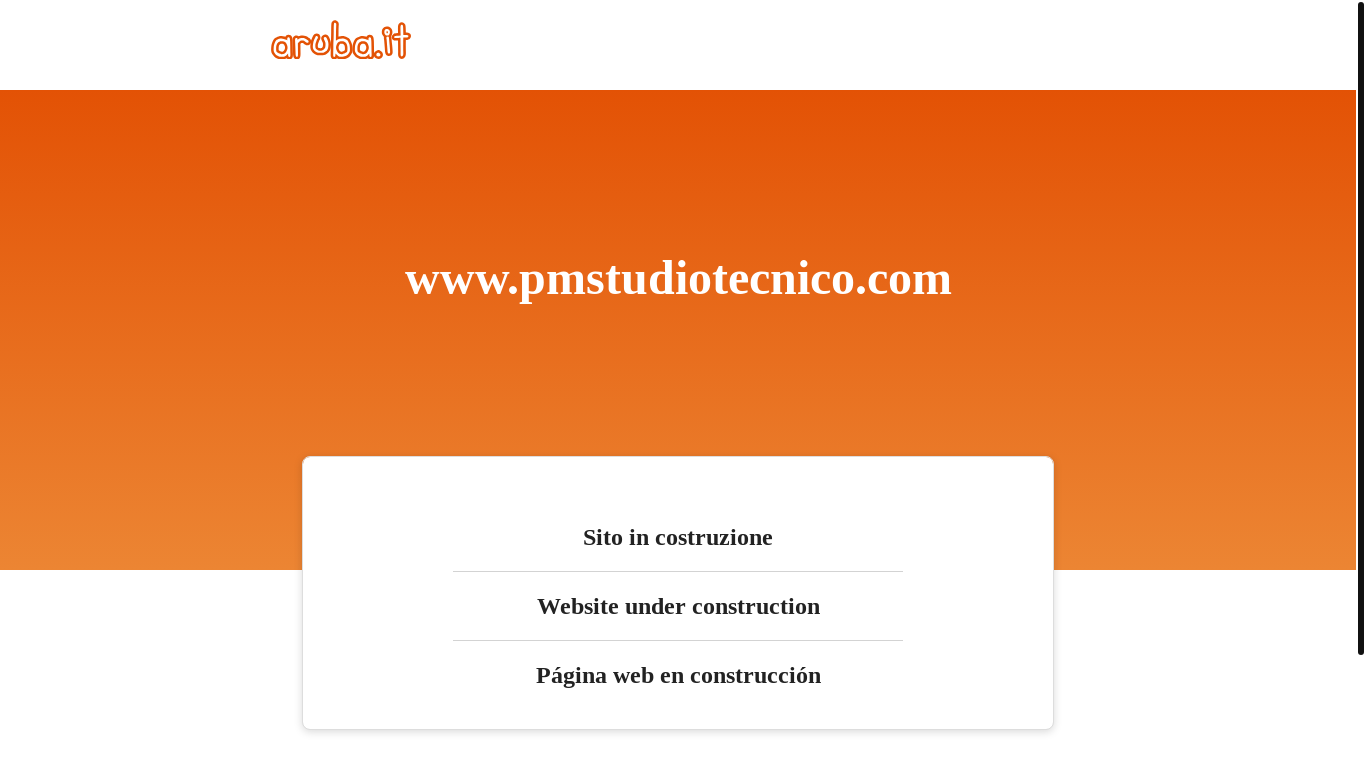 website screenshot of https://pmstudiotecnico.com/