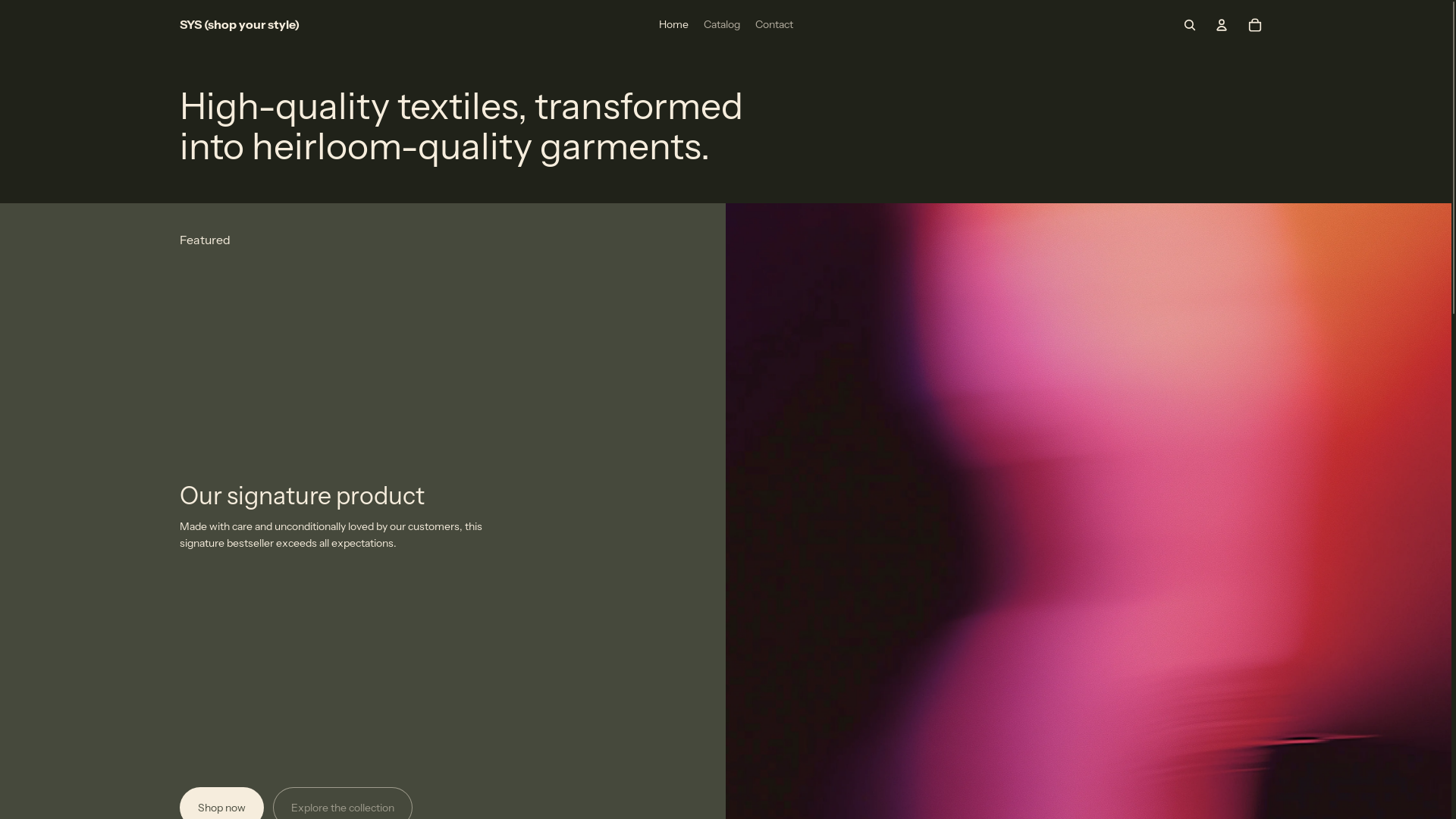 website screenshot of https://syslive.store/