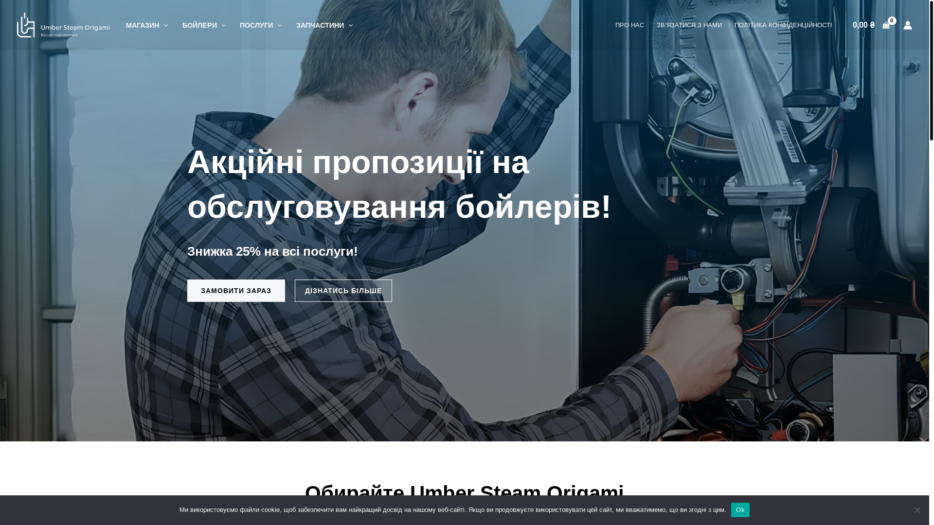 website screenshot of https://obslugboyler.site/