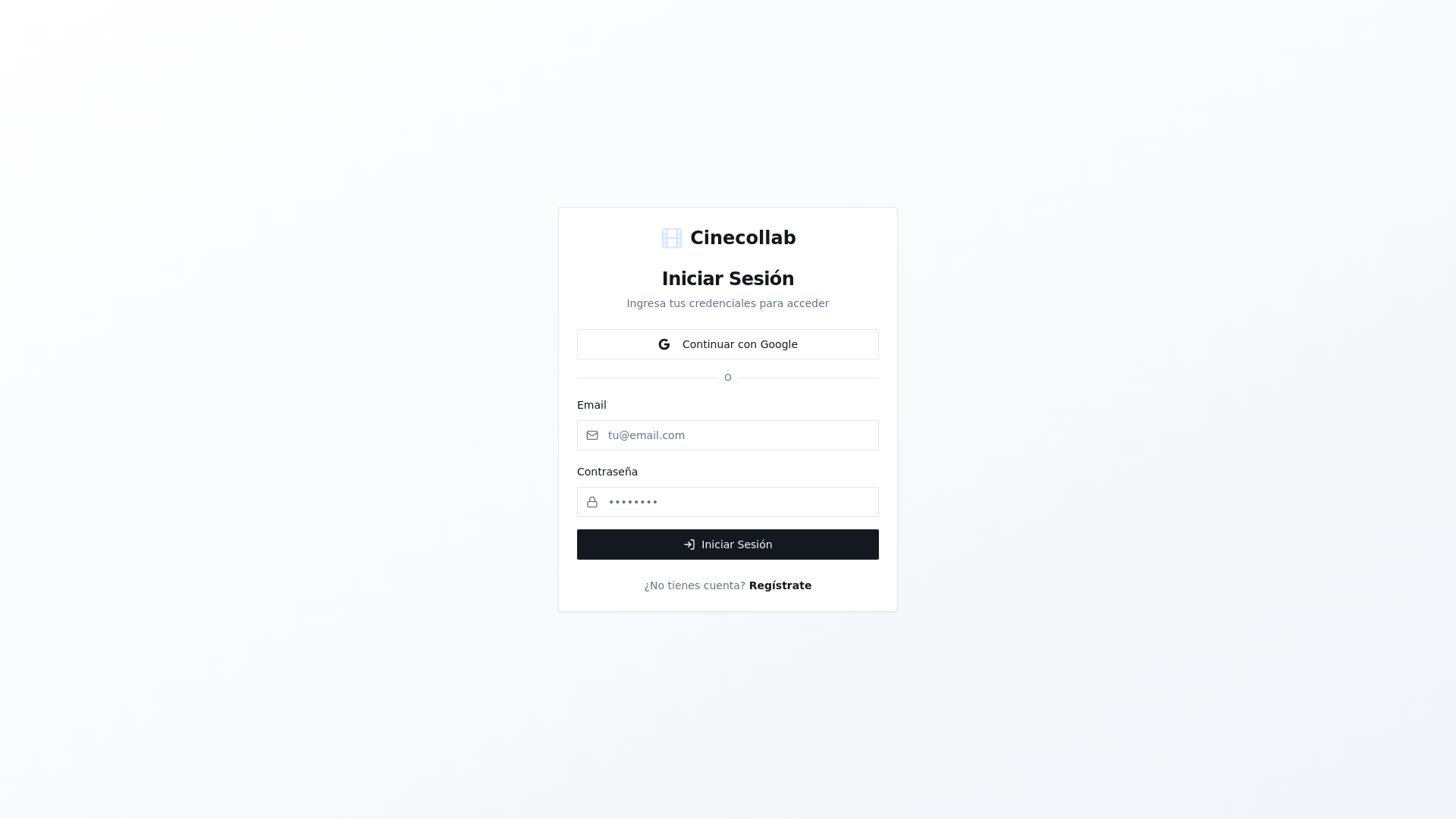 website screenshot of https://cinecollab.app/