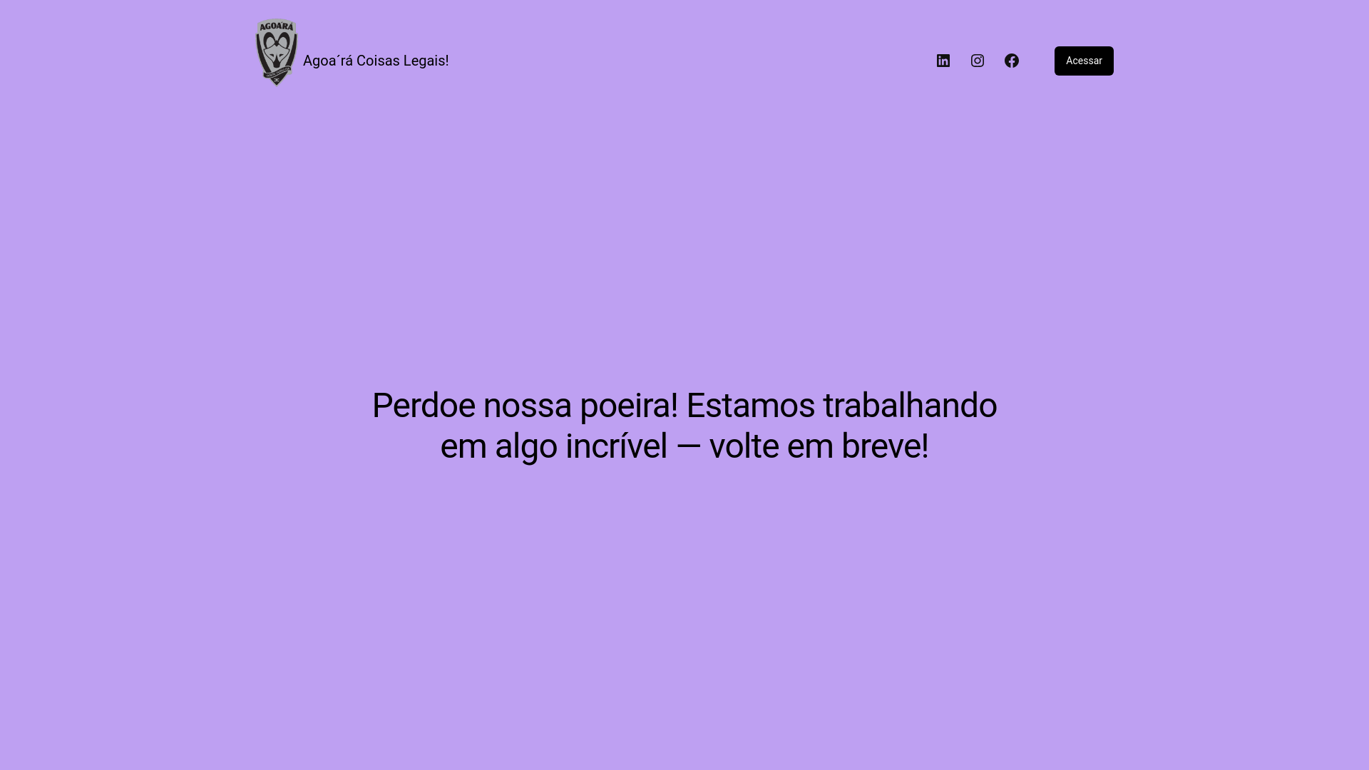 website screenshot of https://agoara.com.br/
