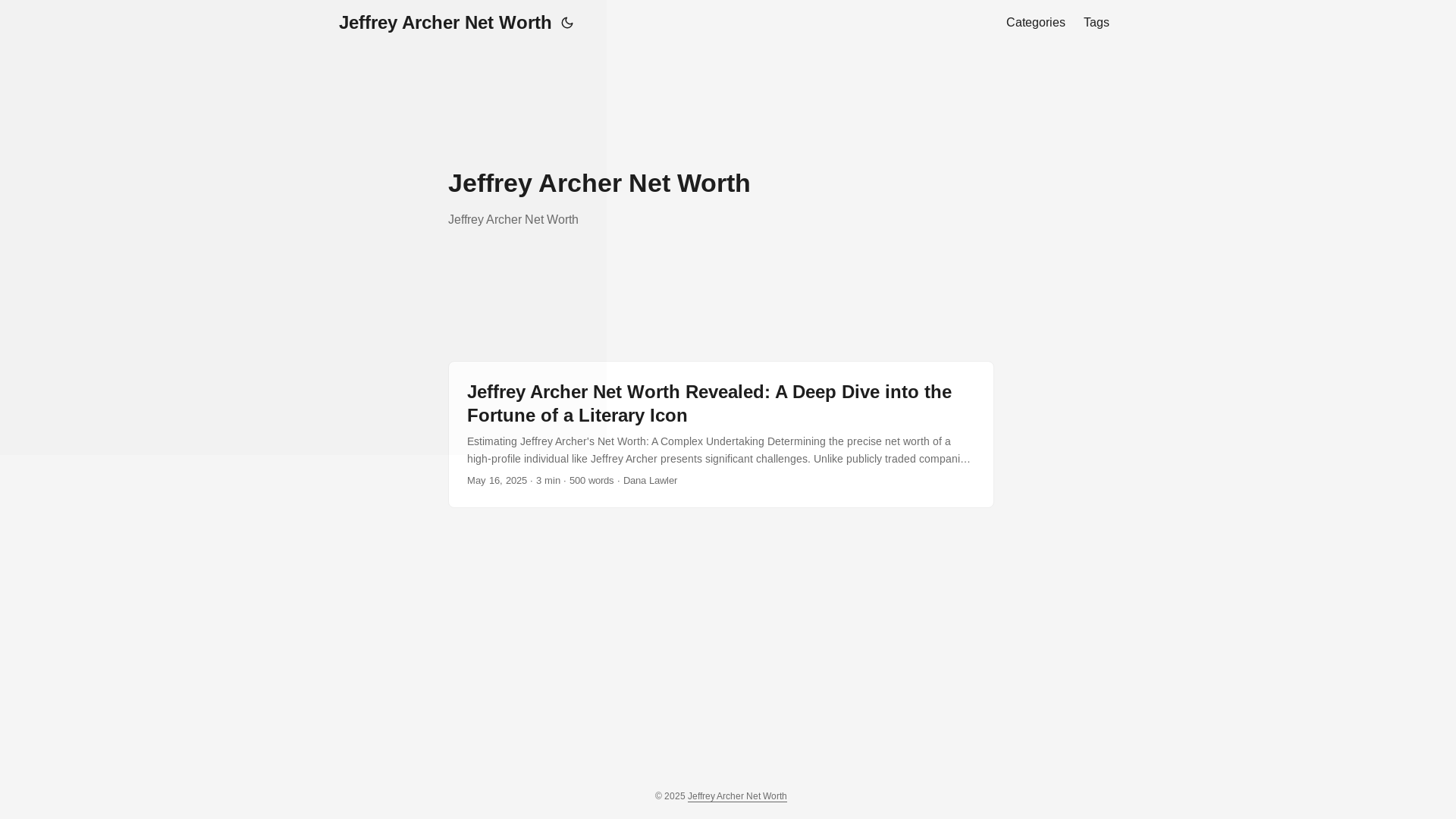 website screenshot of https://jeffrey-archer-net-worth.pages.dev/