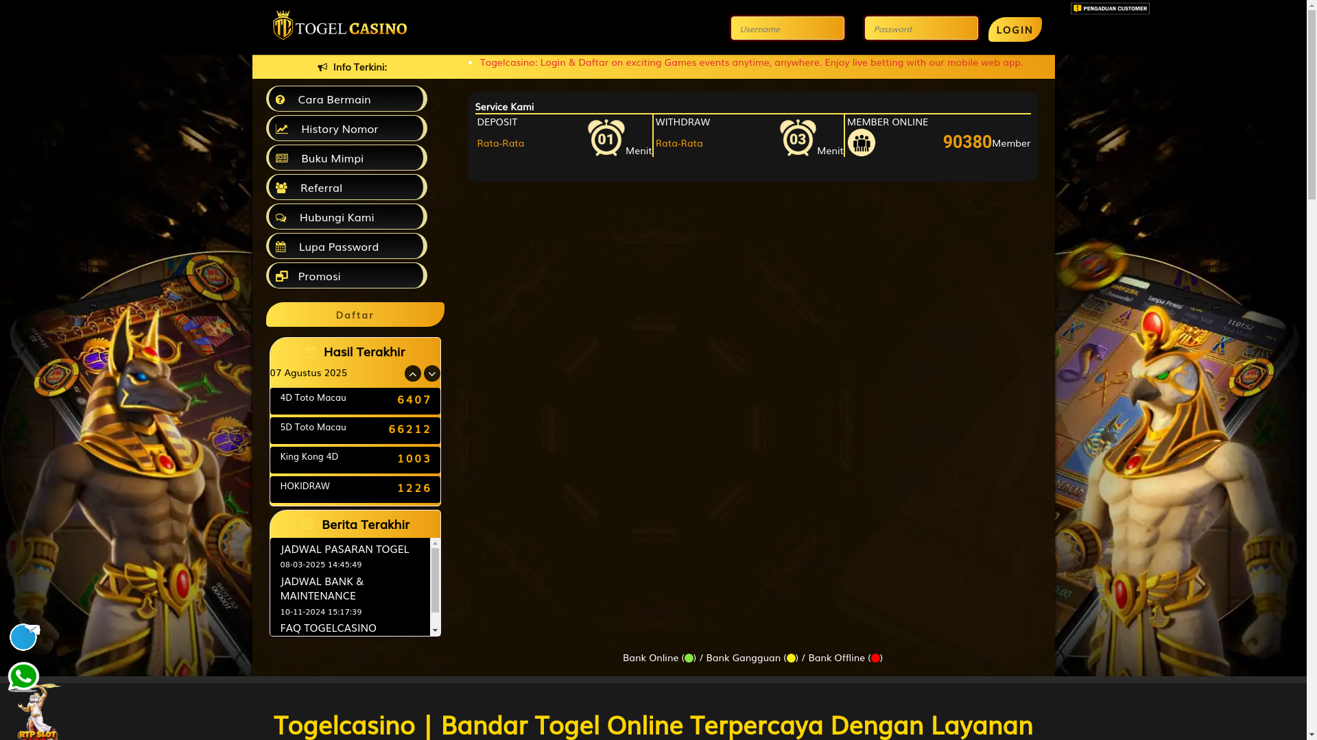 website screenshot of https://togelcasino78251.xyz/