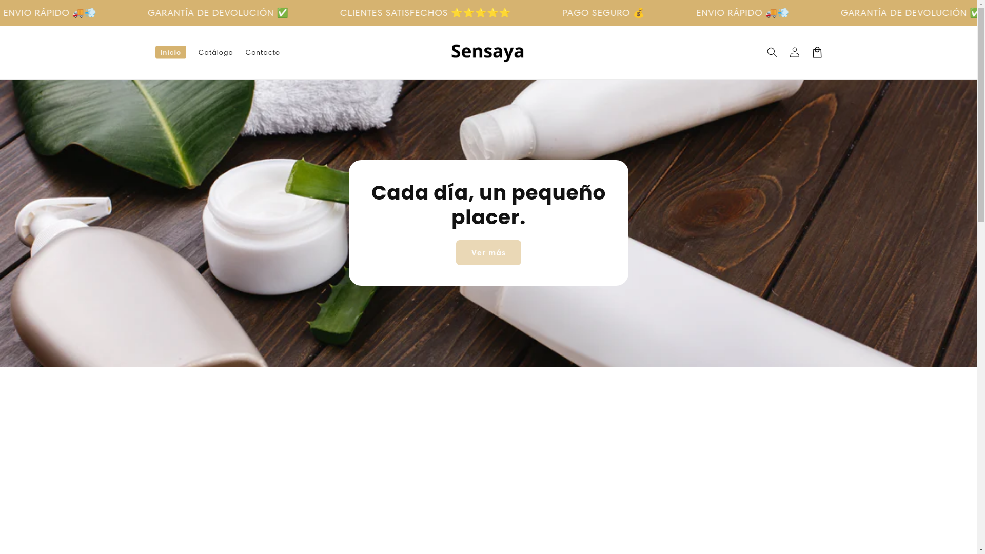 website screenshot of https://sensaya.es/