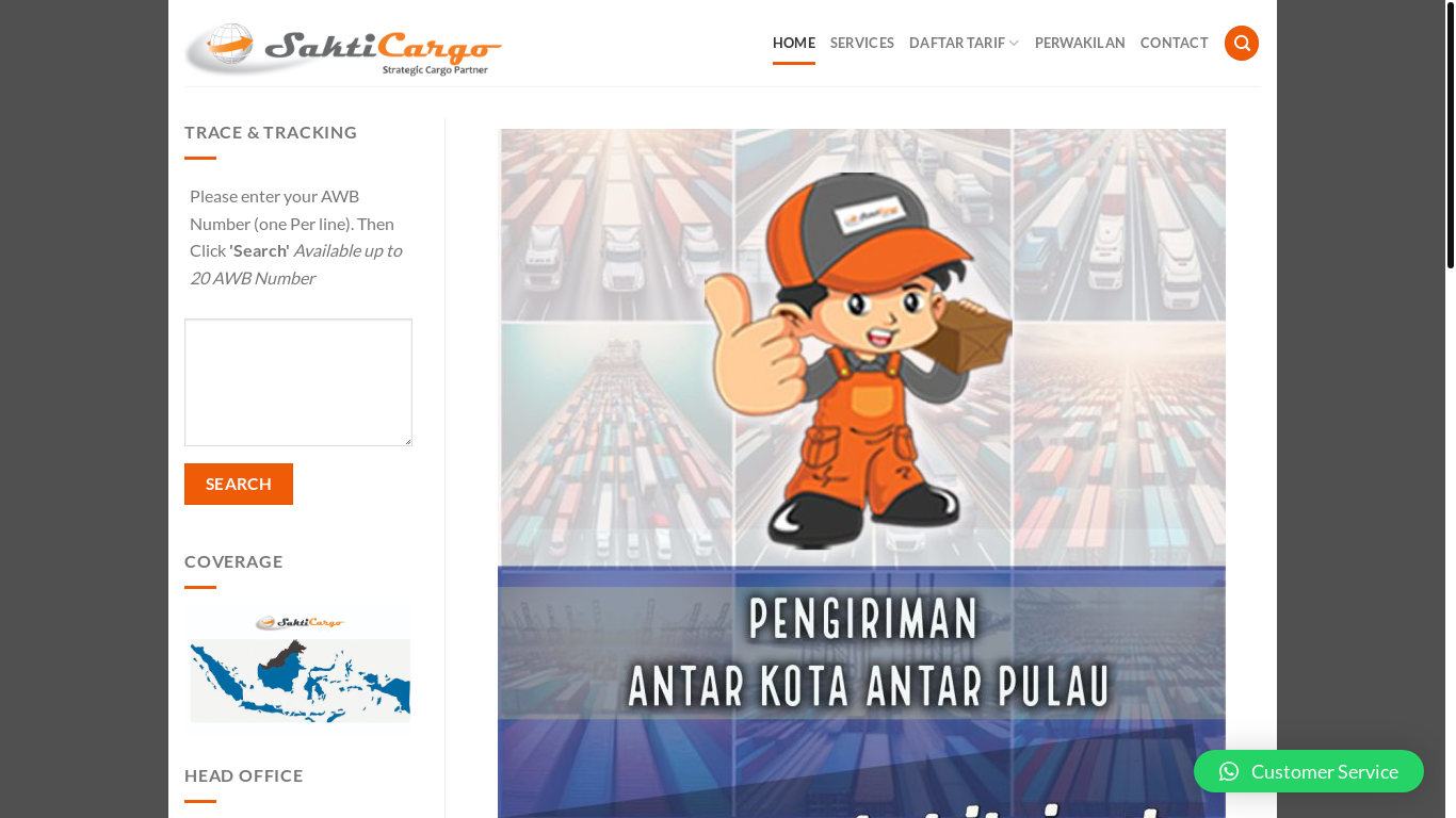 website screenshot of http://www.sakticargo.com/