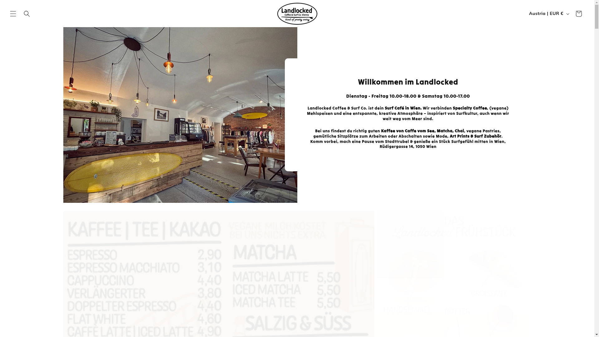 website screenshot of https://landlocked-vienna.at/