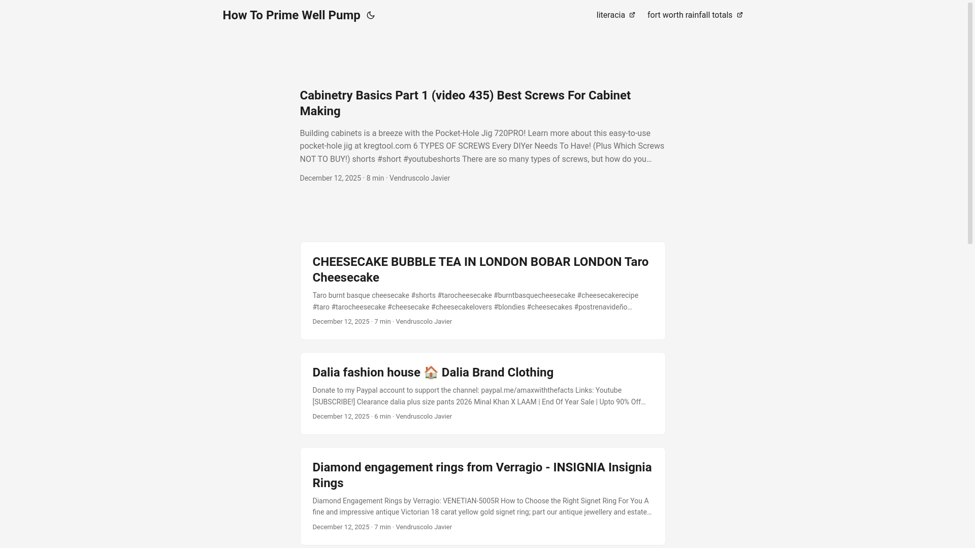 website screenshot of https://howtoprimewellpump.pages.dev/