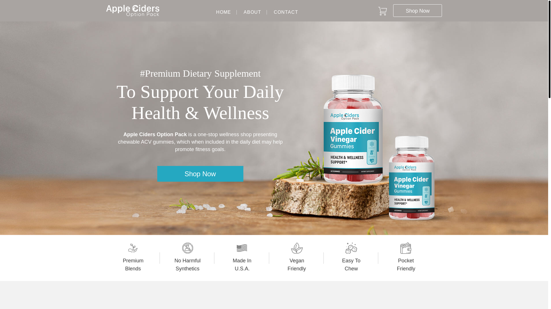 website screenshot of https://applecidersoptionpack.com/