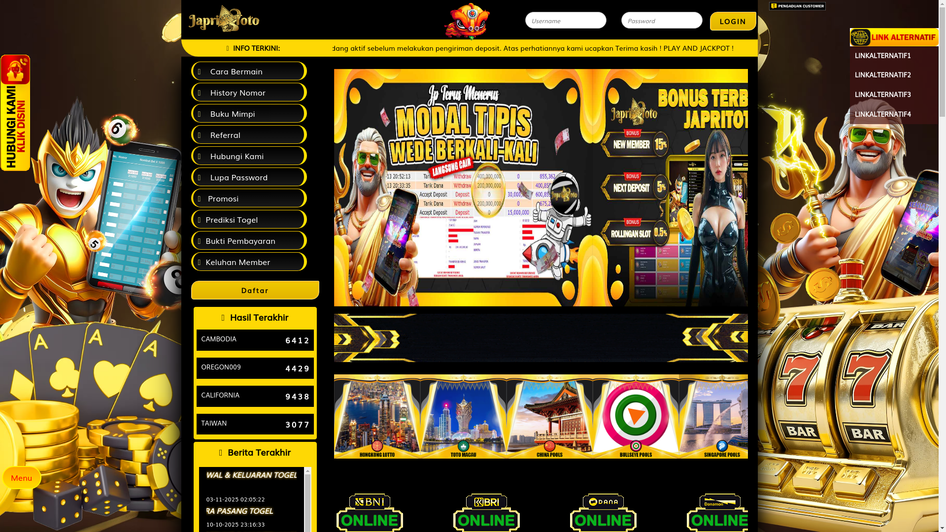 website screenshot of https://japritoto001.xyz/