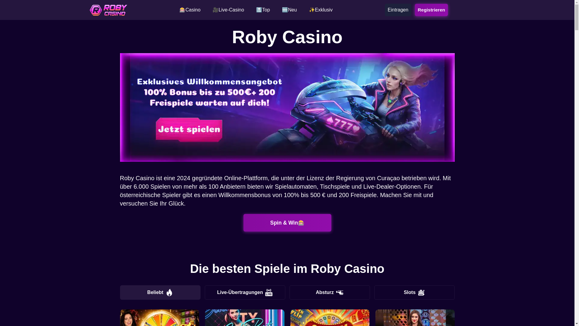 website screenshot of https://robycasino-at-4077.pages.dev/