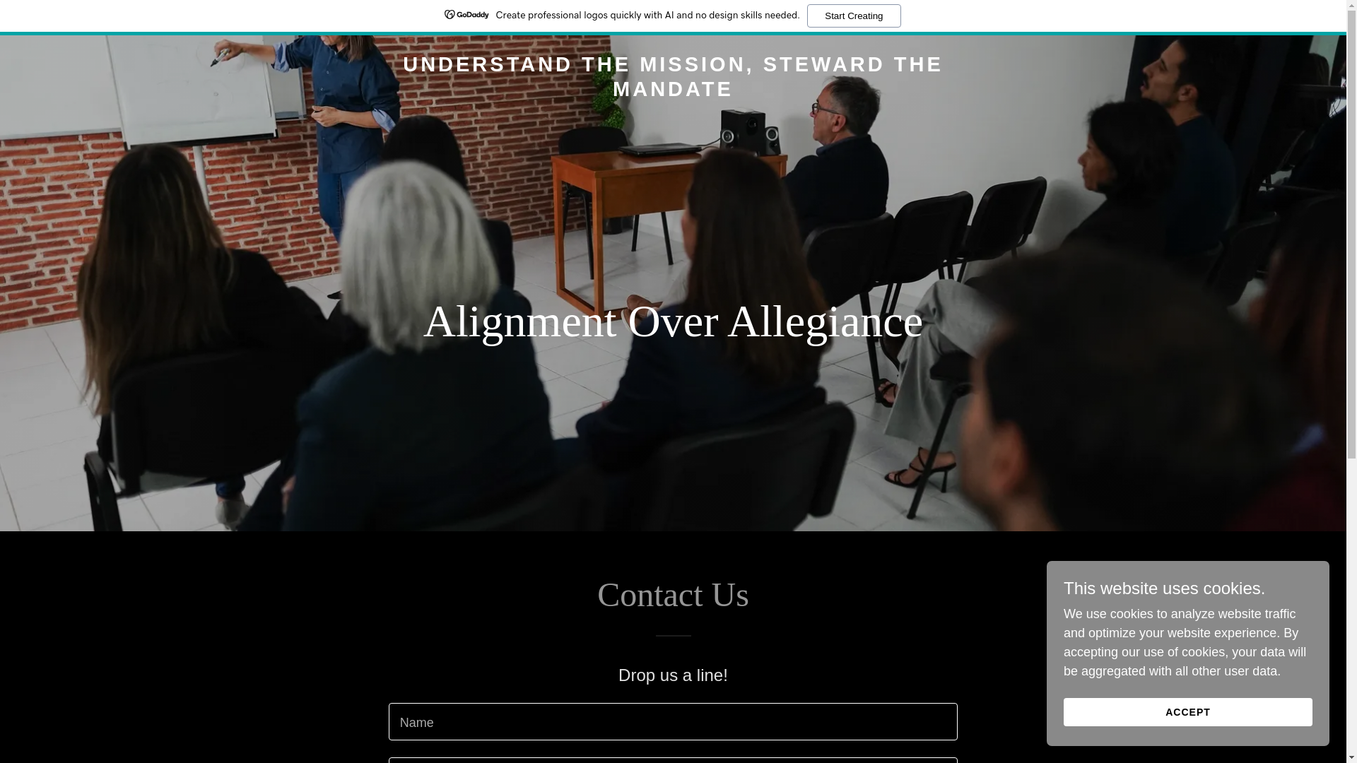 website screenshot of https://alignmentoverallegiance.com/
