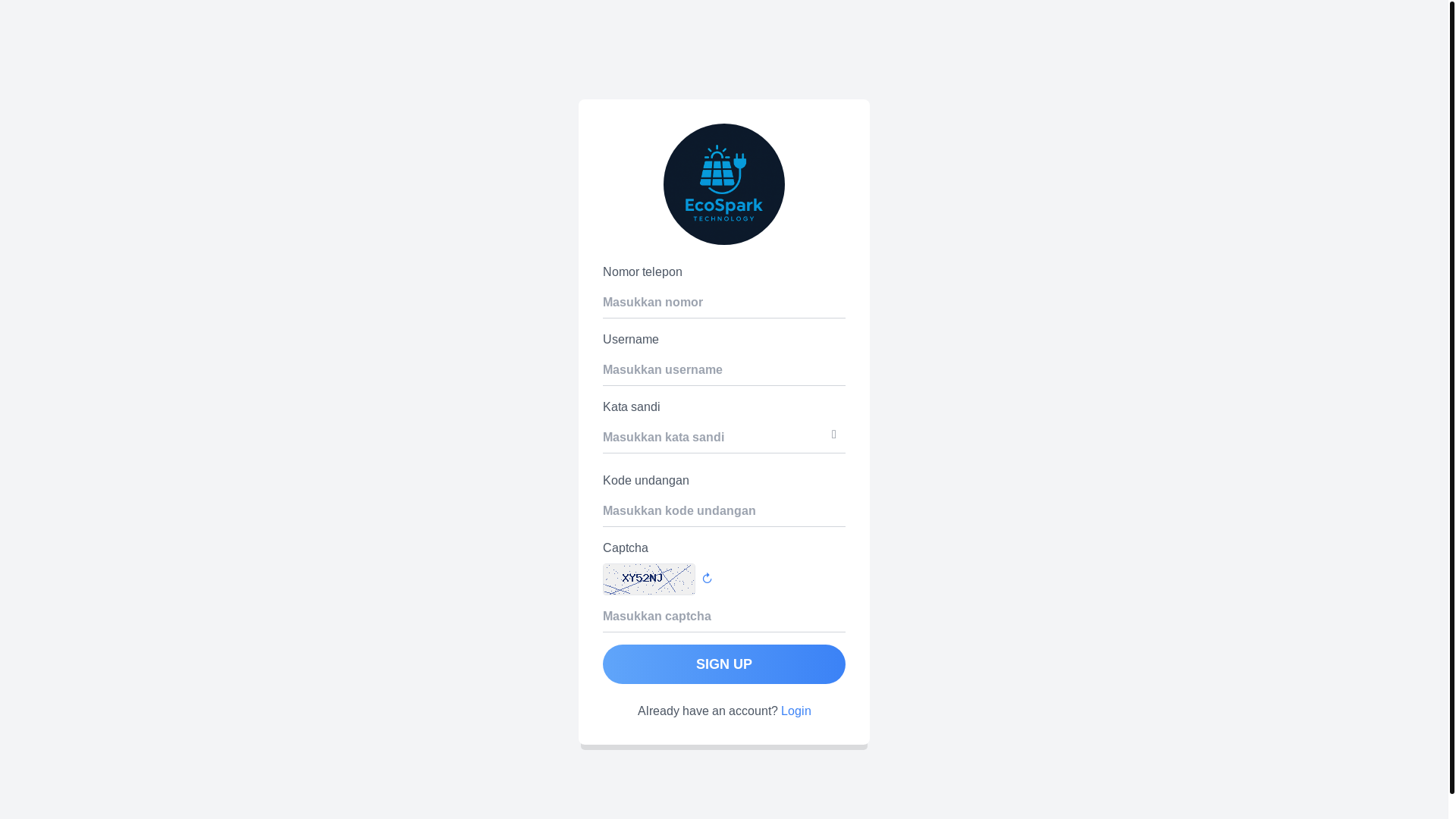 website screenshot of https://ecosparkstec.com/